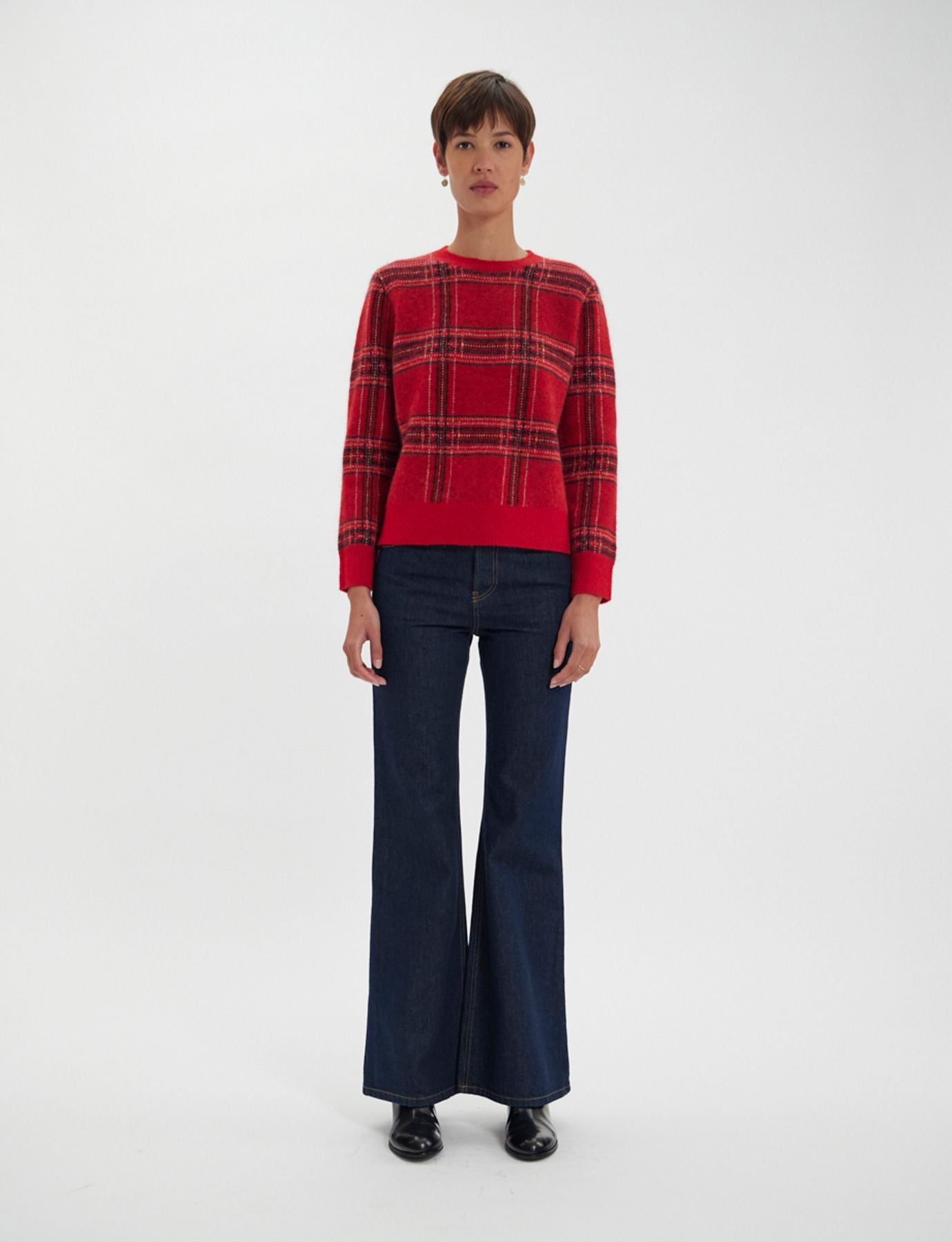 Maglia jacquard rossa Ulysse