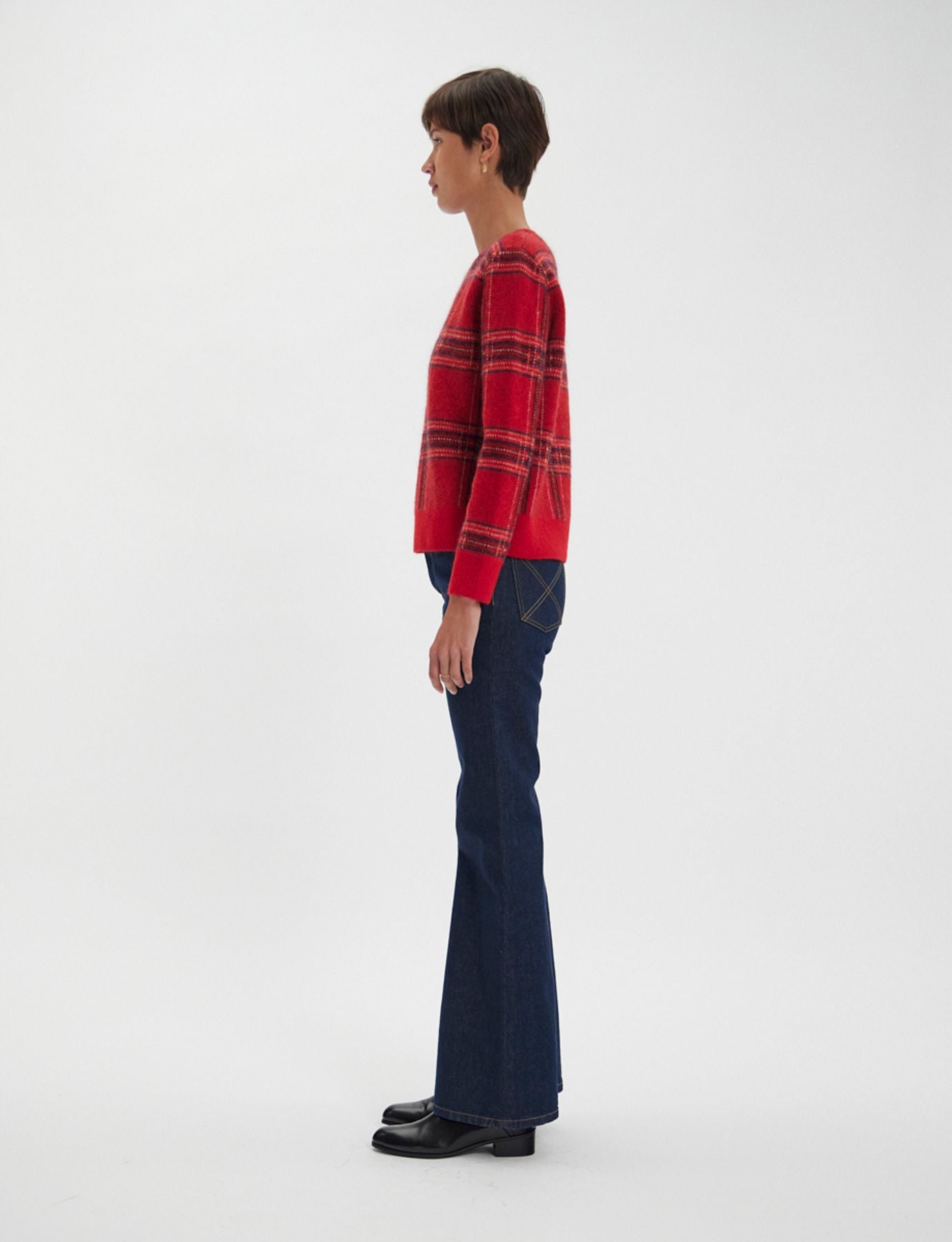Maglia jacquard rossa Ulysse