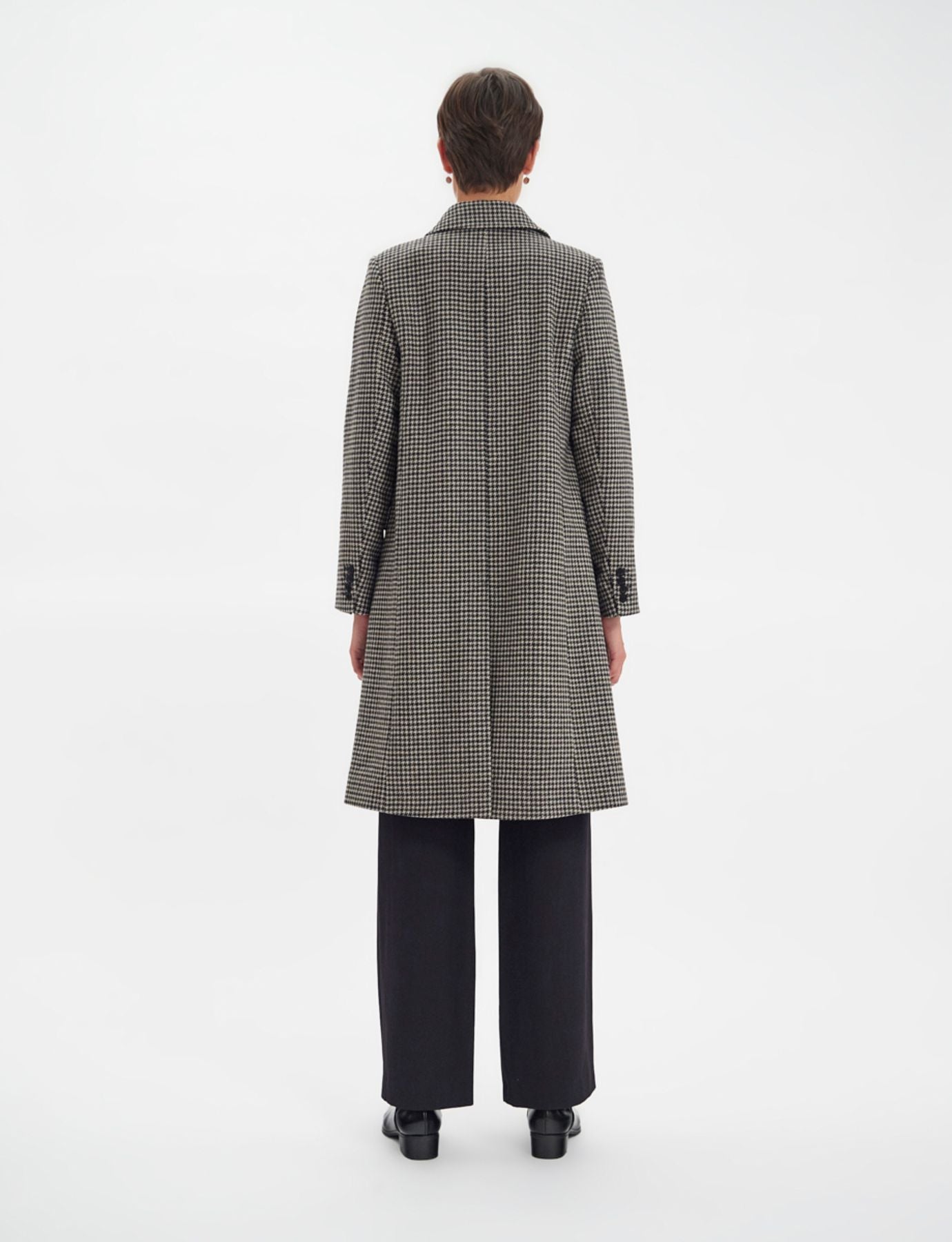 Cappotto in lana pied de poule Franck