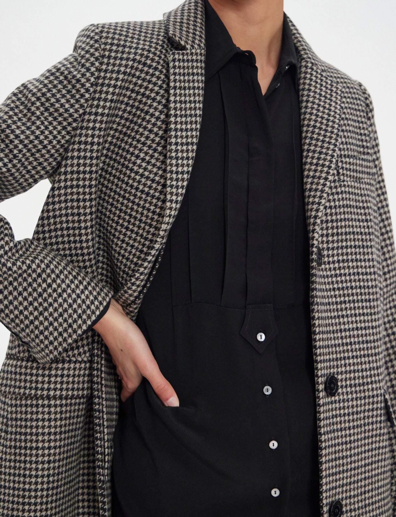 Cappotto in lana pied de poule Franck
