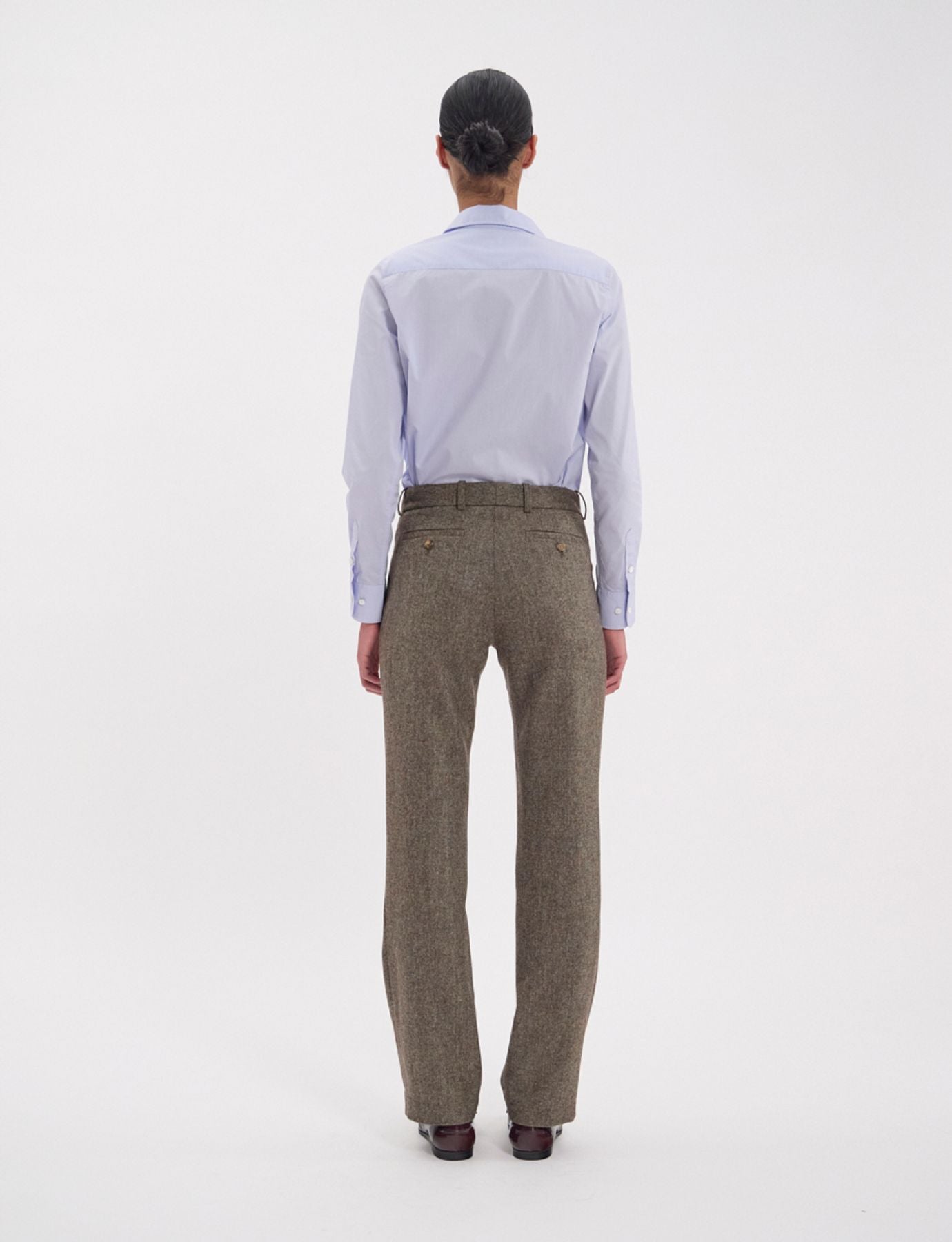 Tubo flessibile Francisco in Wollstoff grigio chiaro
