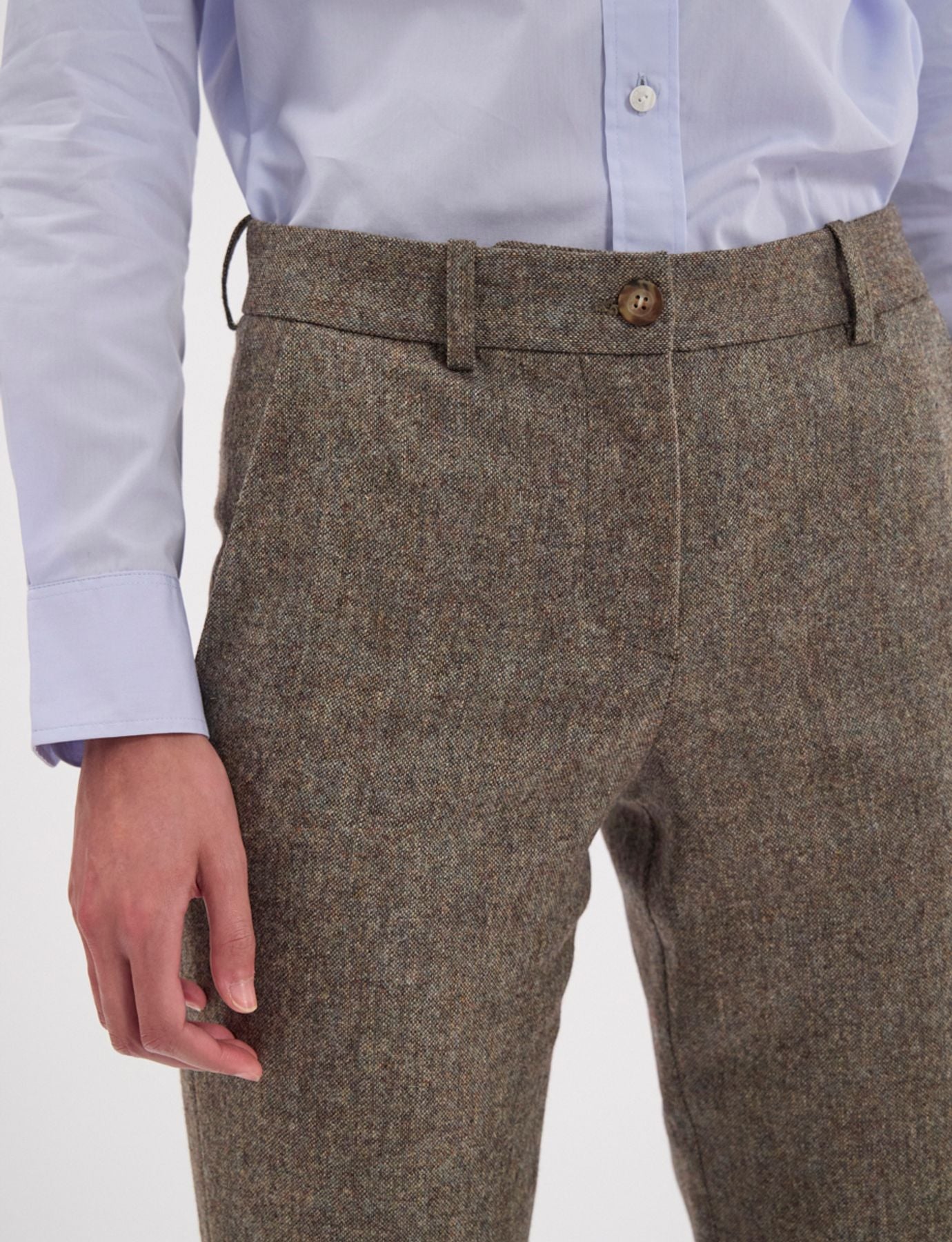 Tubo flessibile Francisco in Wollstoff grigio chiaro
