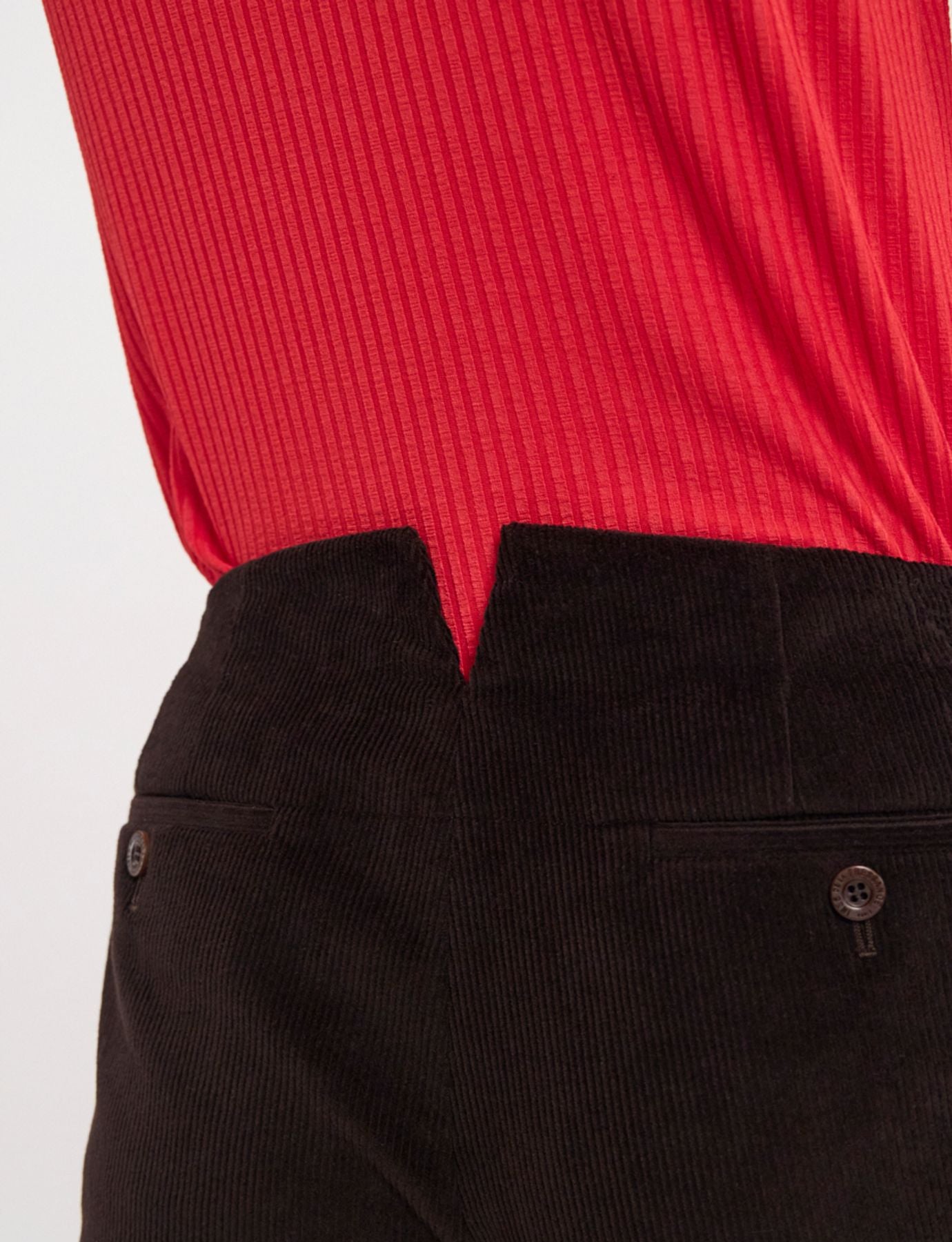 Pantaloni Gabriel in velluto millerighe marrone