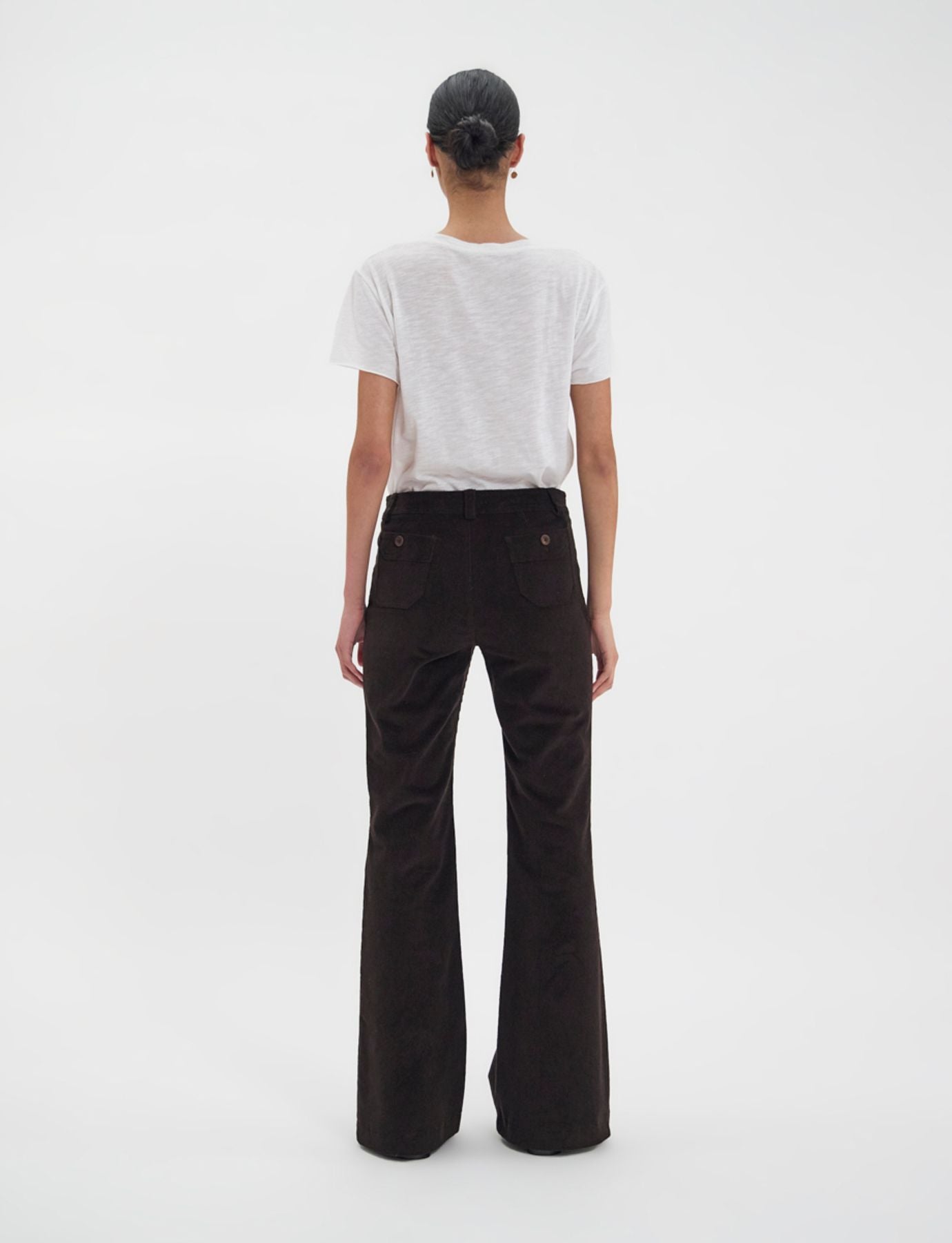 Pantaloni Charlotte in velluto millerighe marrone