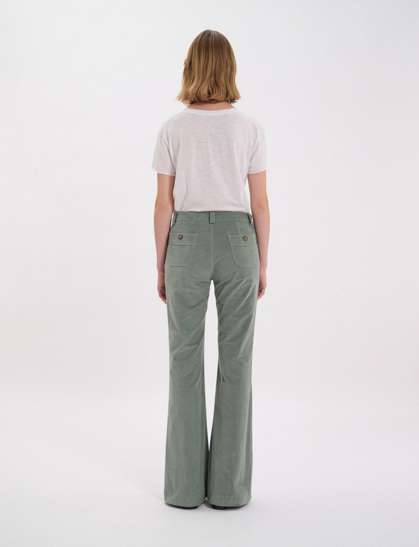 Pantaloni Charlotte verde mandorla