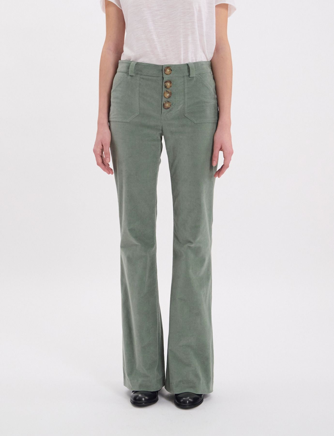 Pantaloni Charlotte verde mandorla