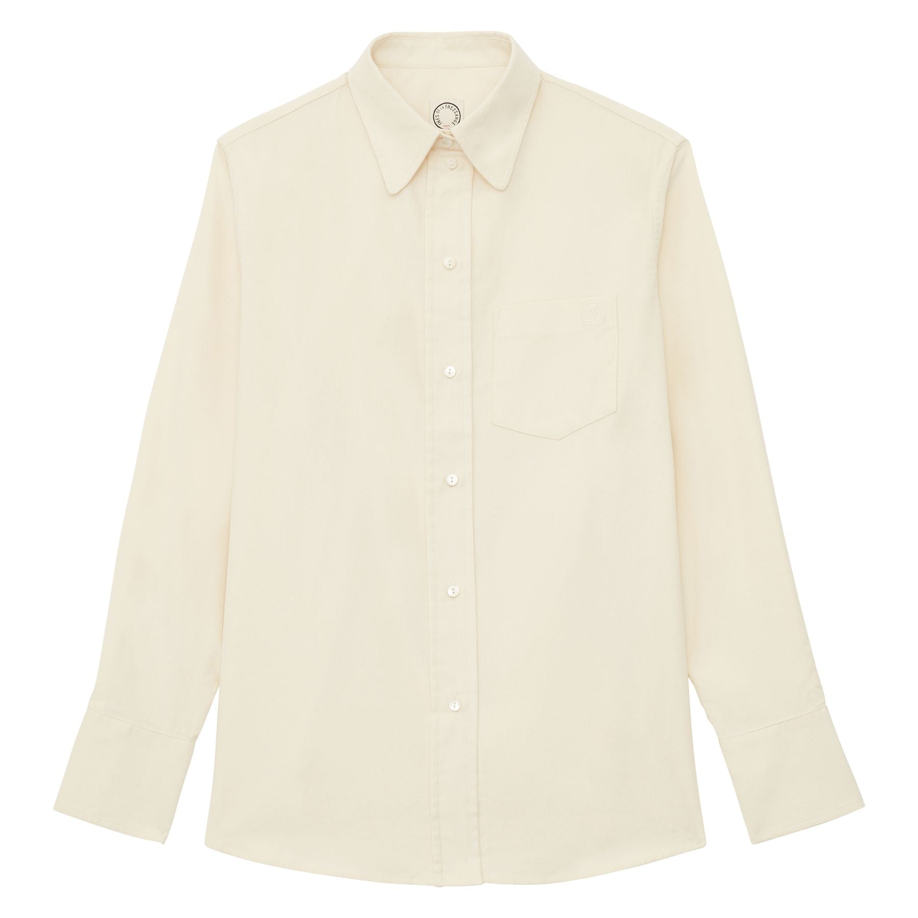 Camicia Maureen in velluto millerighe ecrù