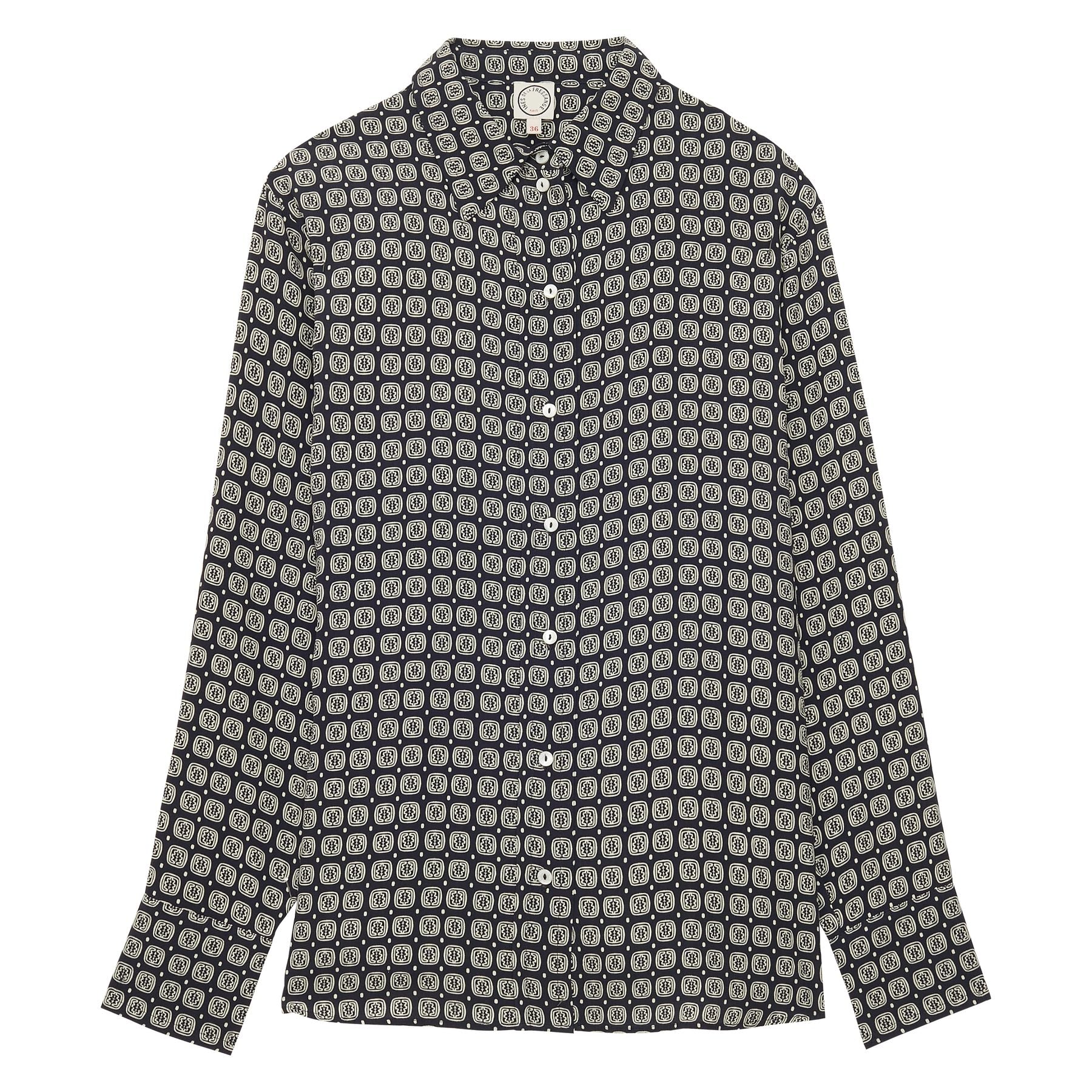 Camicia con motivo a foglie di quercia Maureen