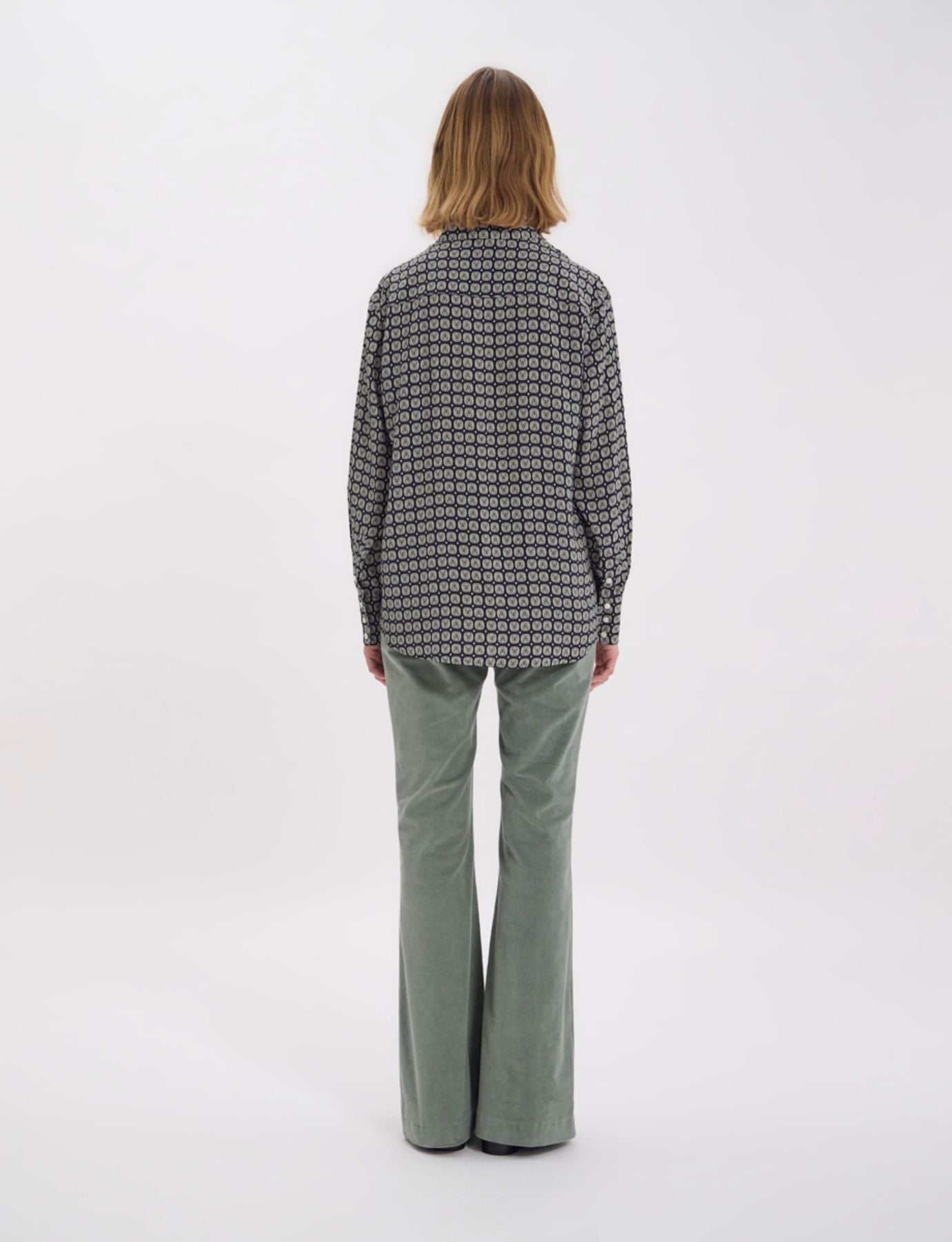 Camicia con motivo a foglie di quercia Maureen