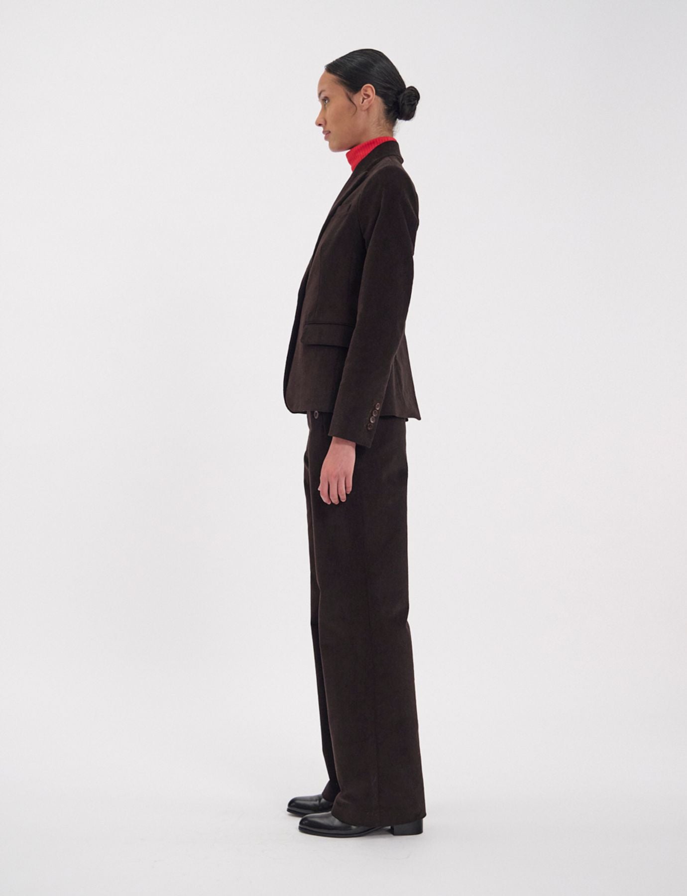 Chaqueta Nicoletta de terciopelo marrón millerighe