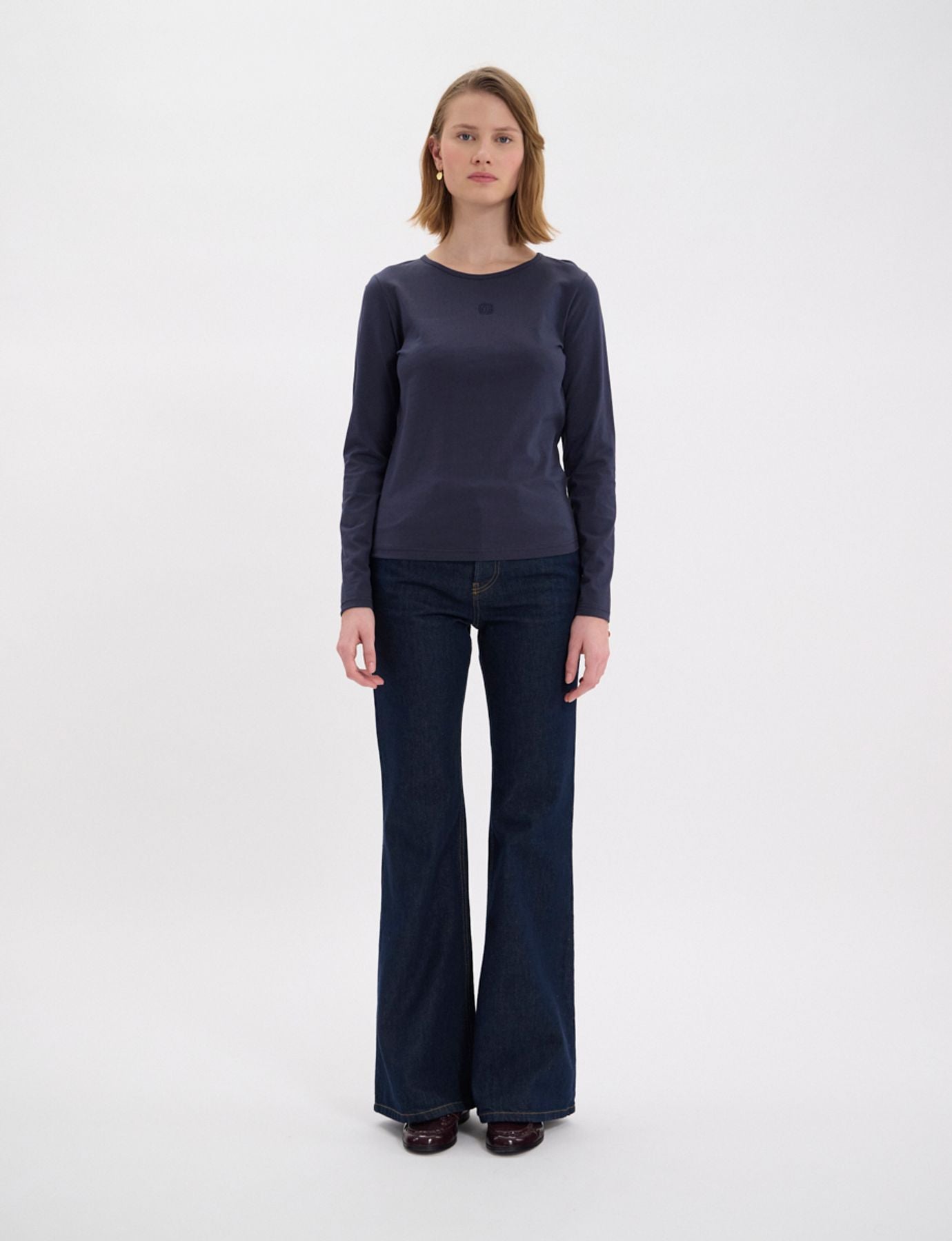 T-shirt a maniche lunghe Cindy navy
