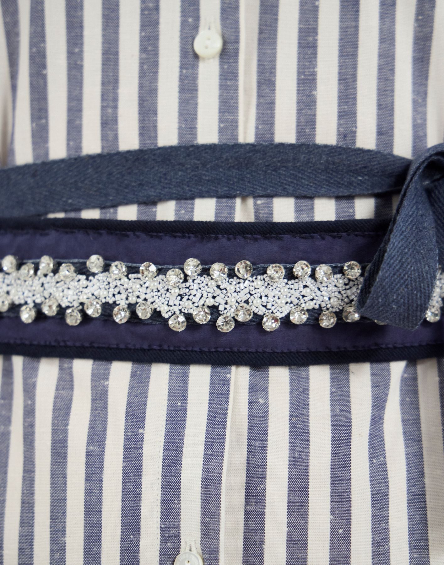 Nelly belt in navy organic cotton