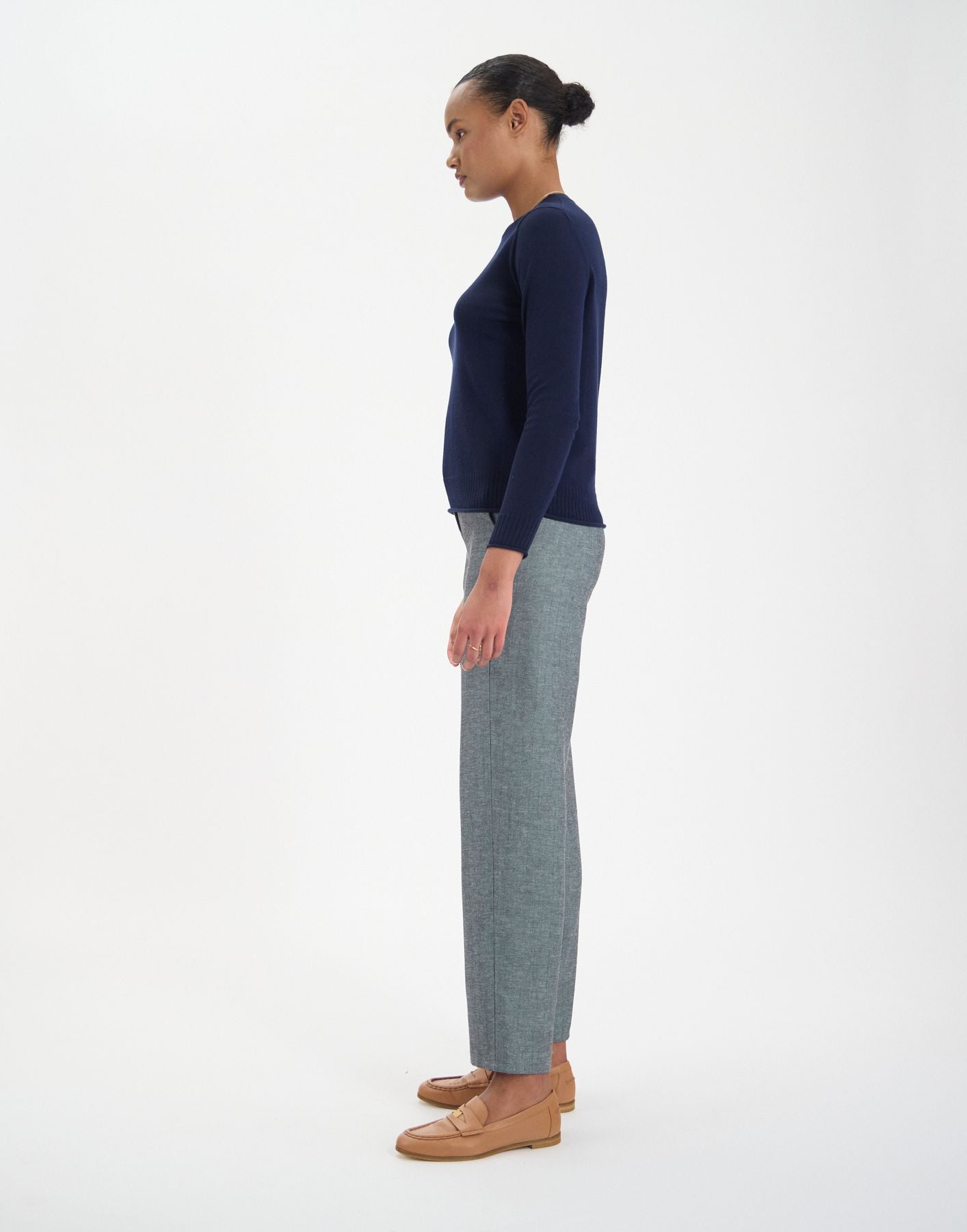 Pull Angelica en coton marine
