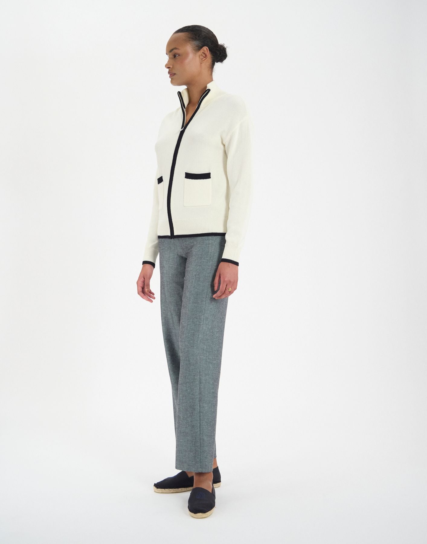 Atticus ecru cotton cardigan