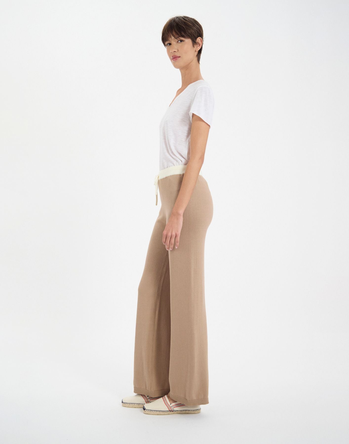 Pantalones John de algodón beige