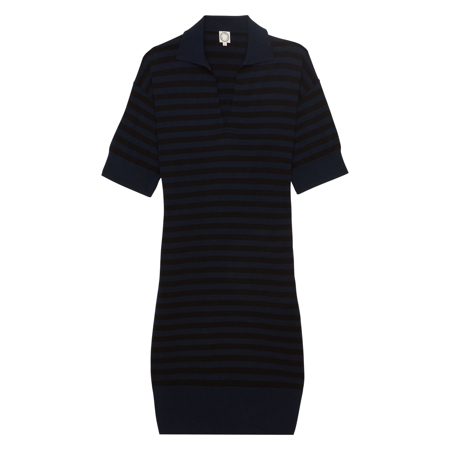 Océane navy cotton striped dress