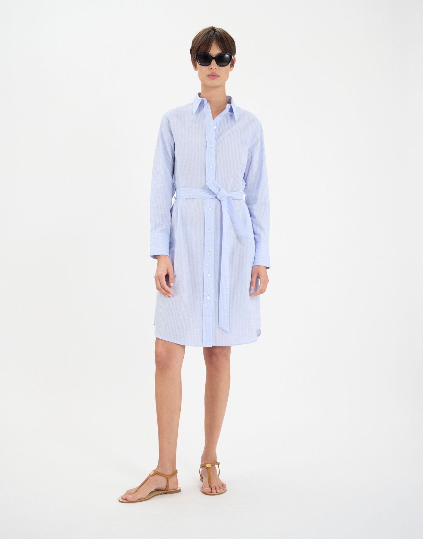 Amour dress in light blue cotton