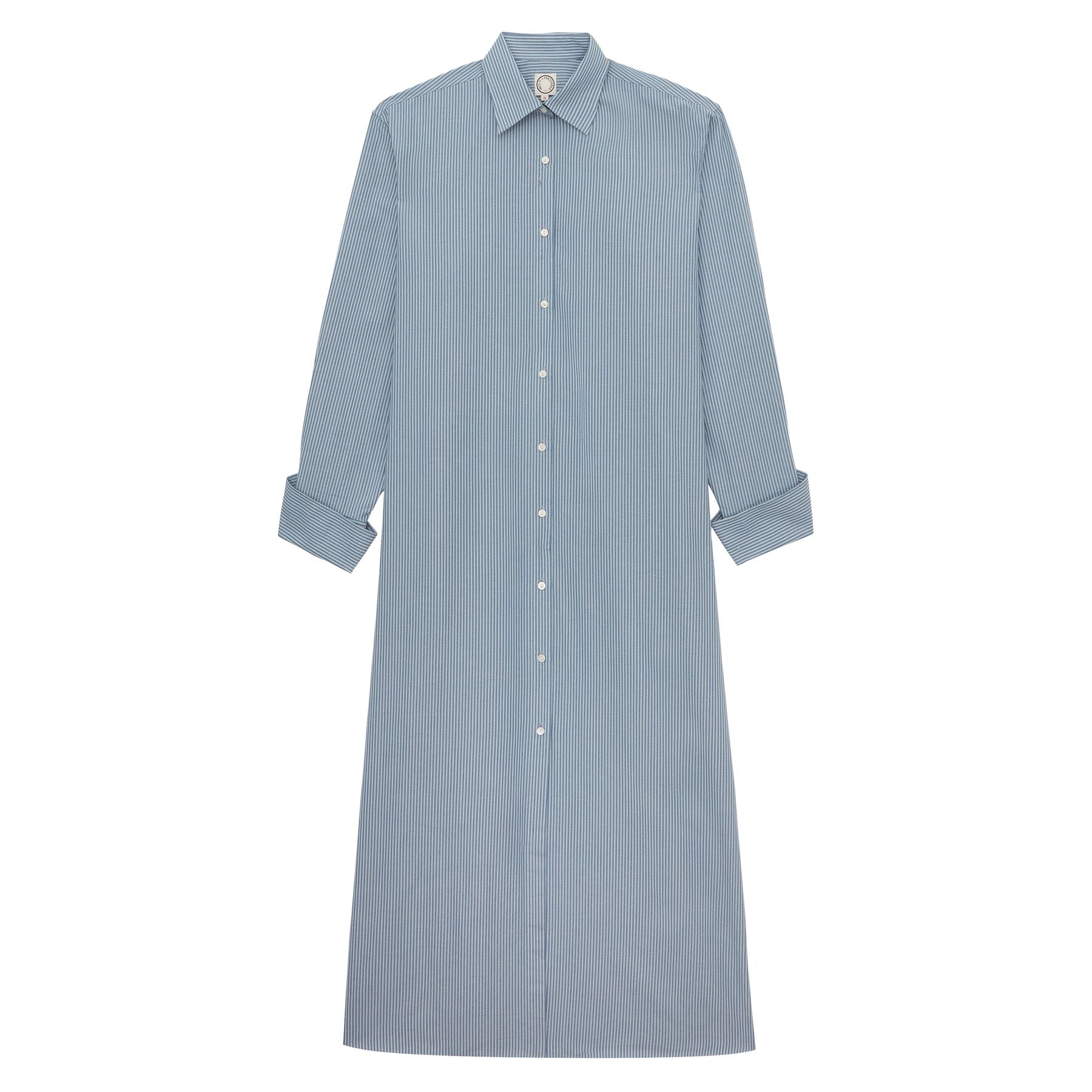 douglas-dress-in-blue-cotton-with-fine-stripes