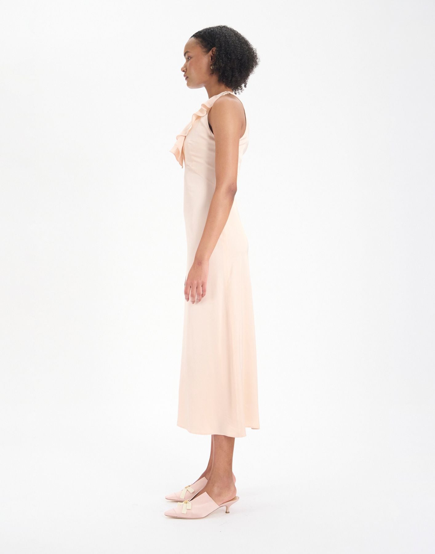 Vestido rosa pálido Victorine