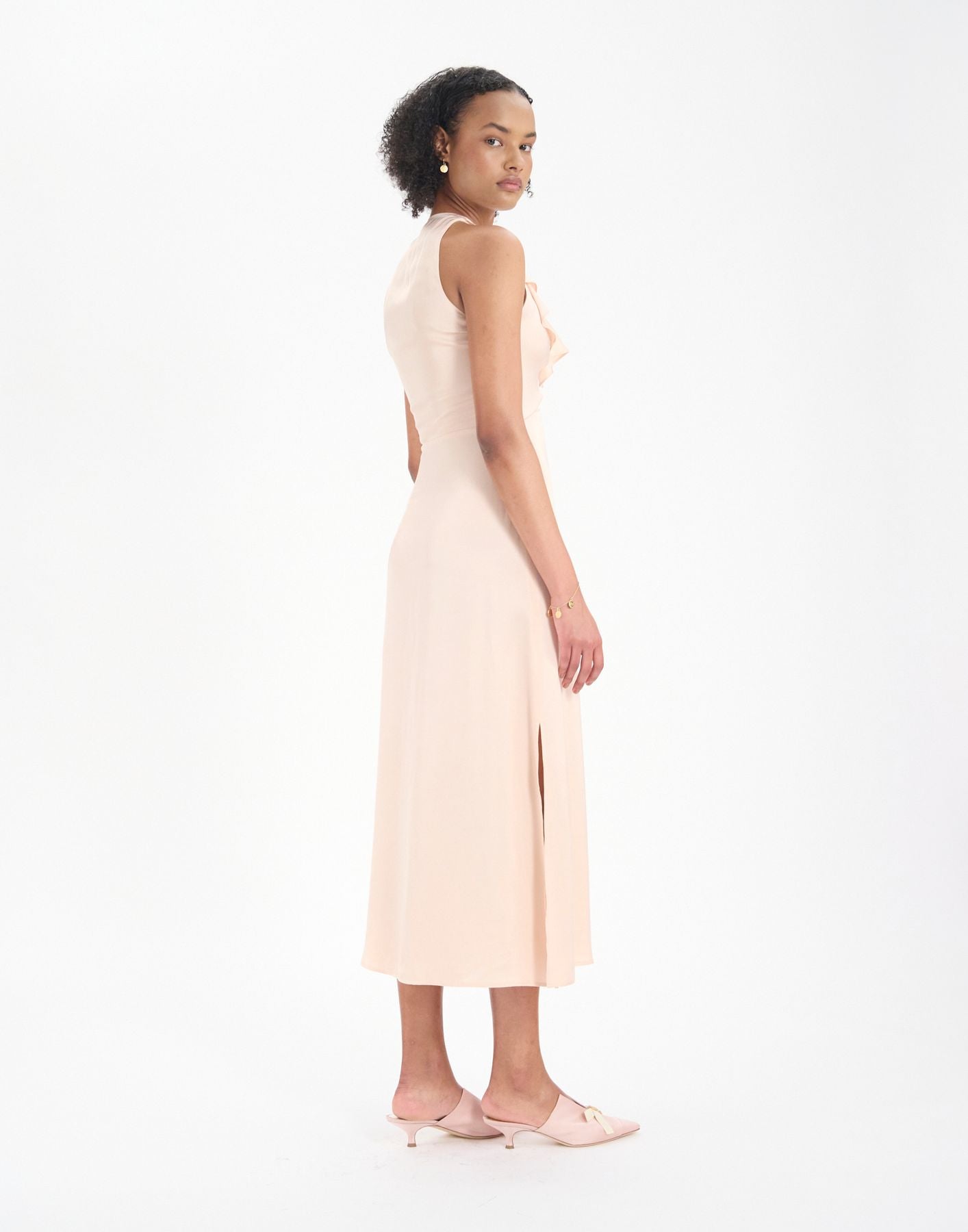 Vestido rosa pálido Victorine