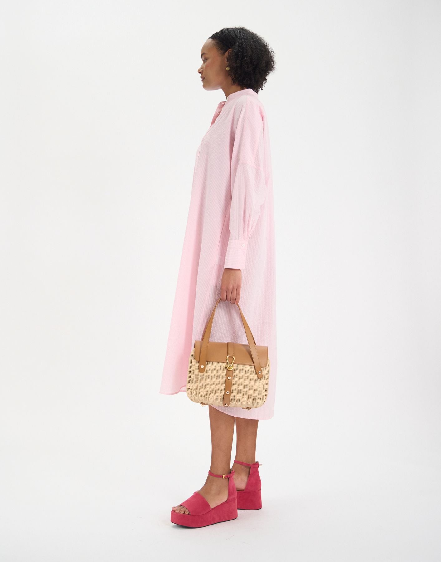 Vestido de algodón rosa para niño
