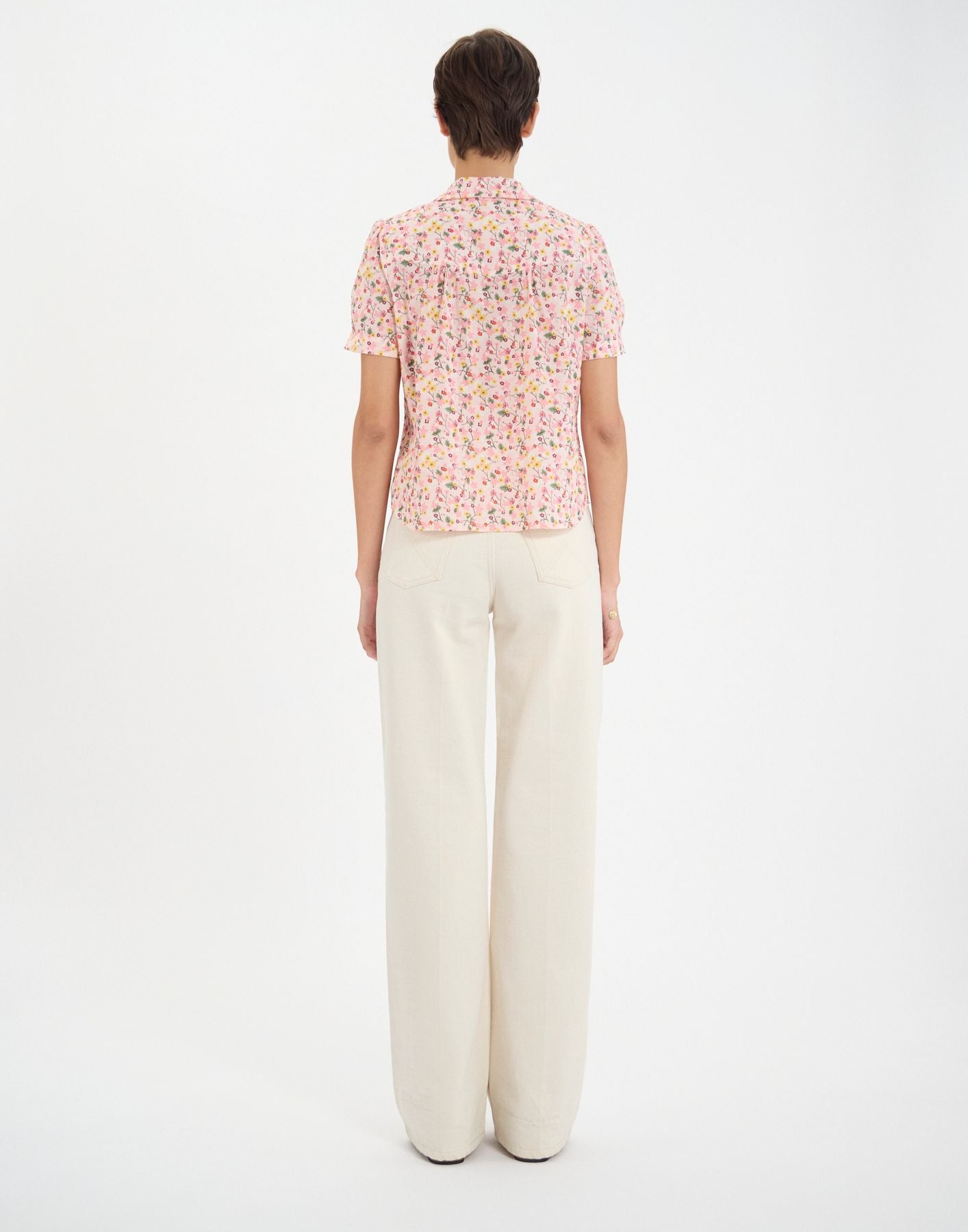 Camisa de algodón floral Constance