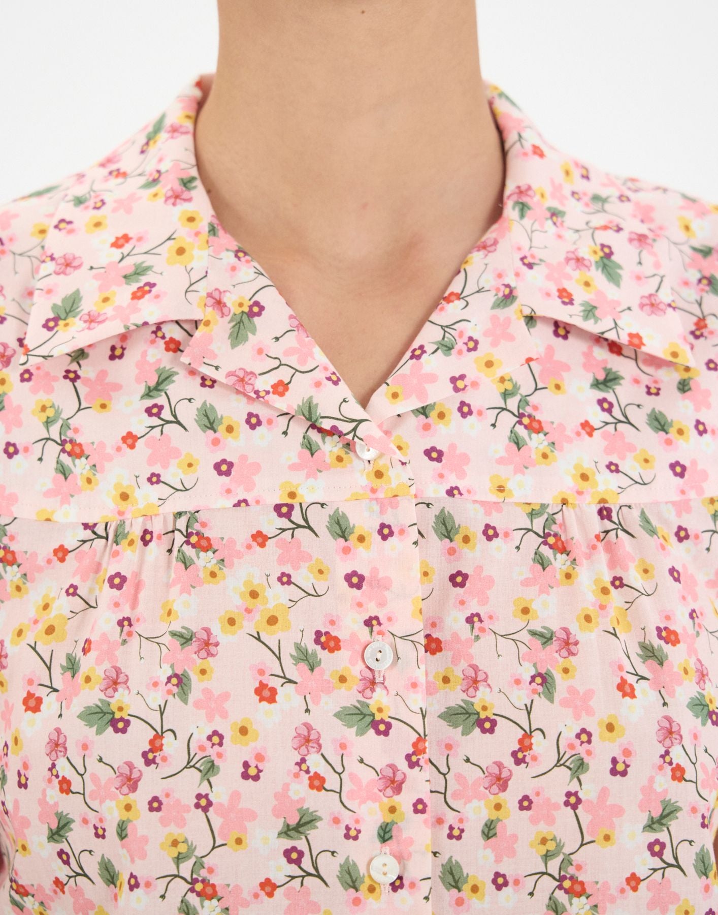 Camisa de algodón floral Constance