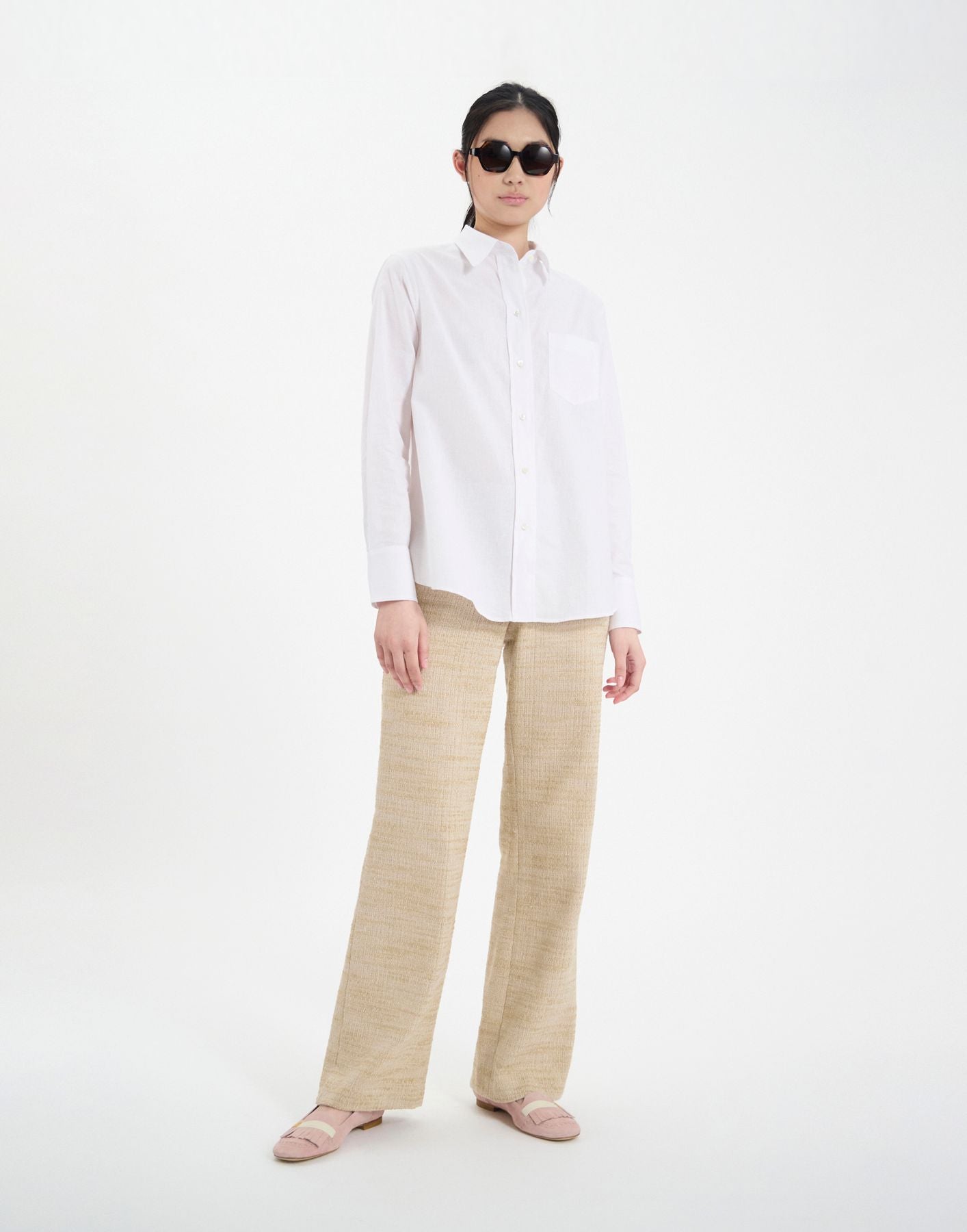 Maureen shirt in white linen blend