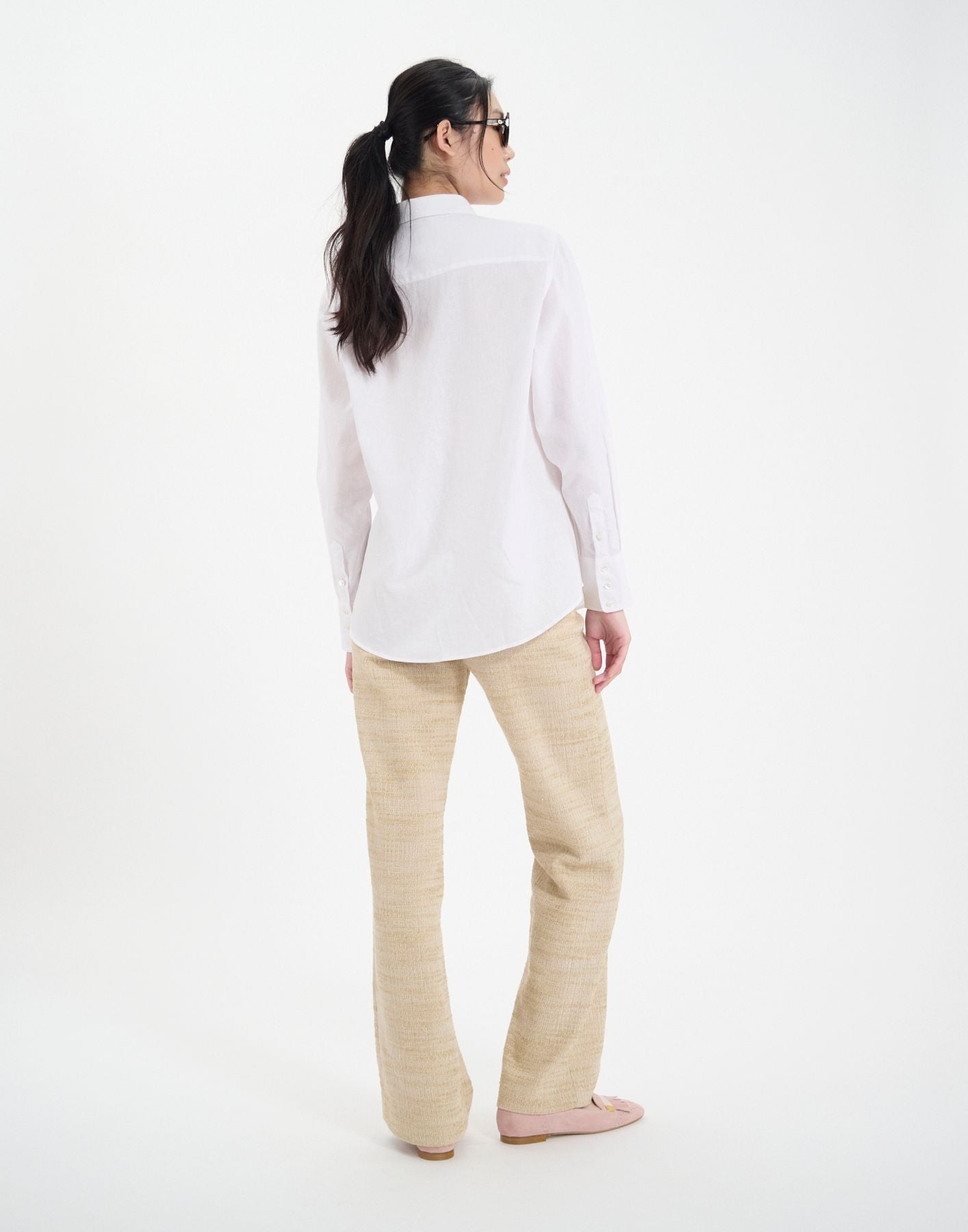 Maureen shirt in white linen blend