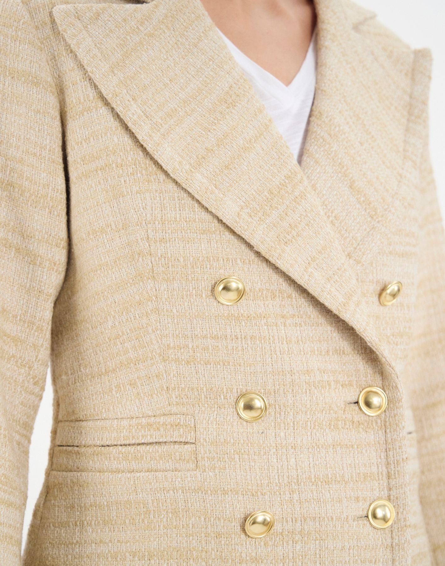 Bart jacket in sand cotton blend