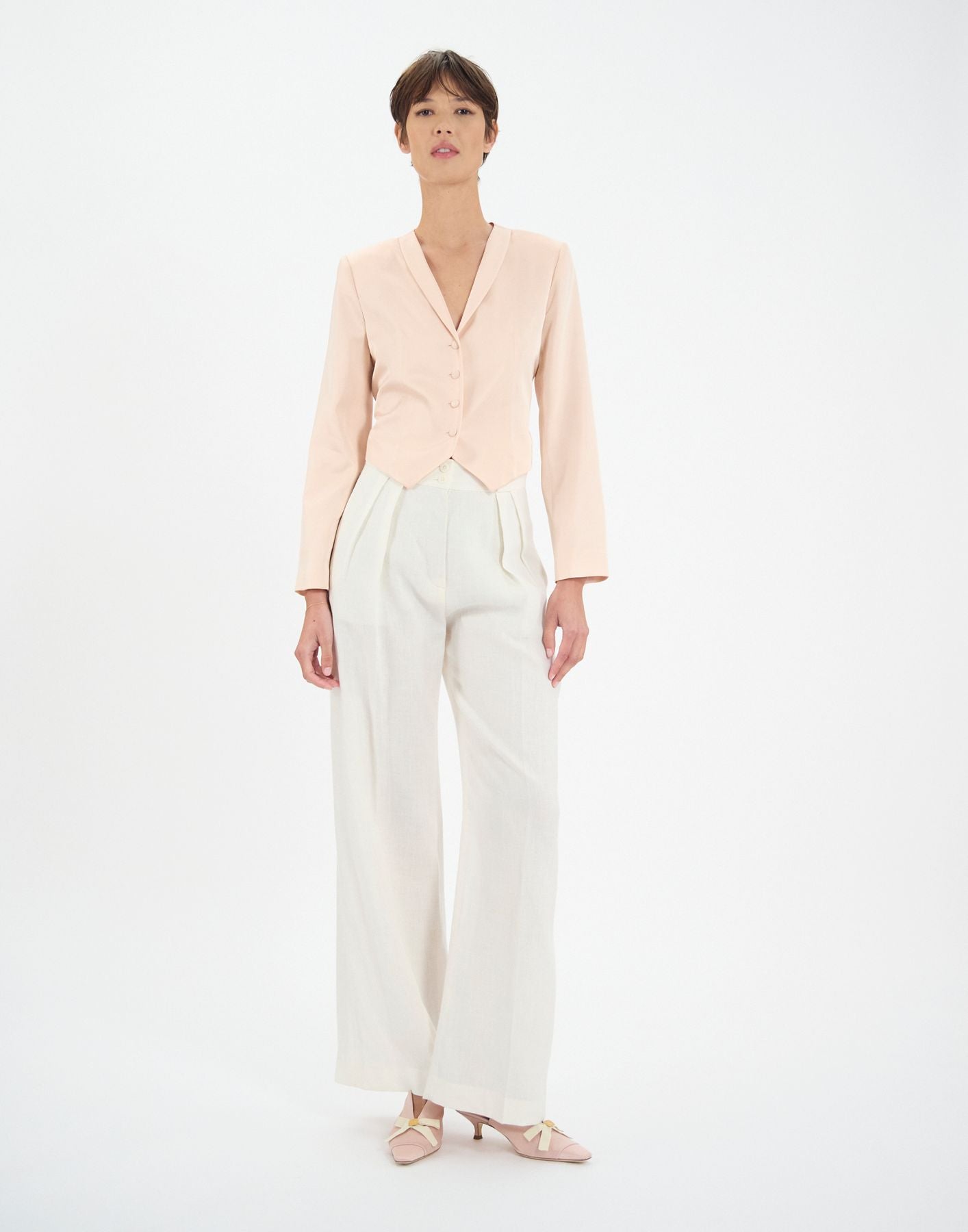 Veste-boléro Ole rose pâle