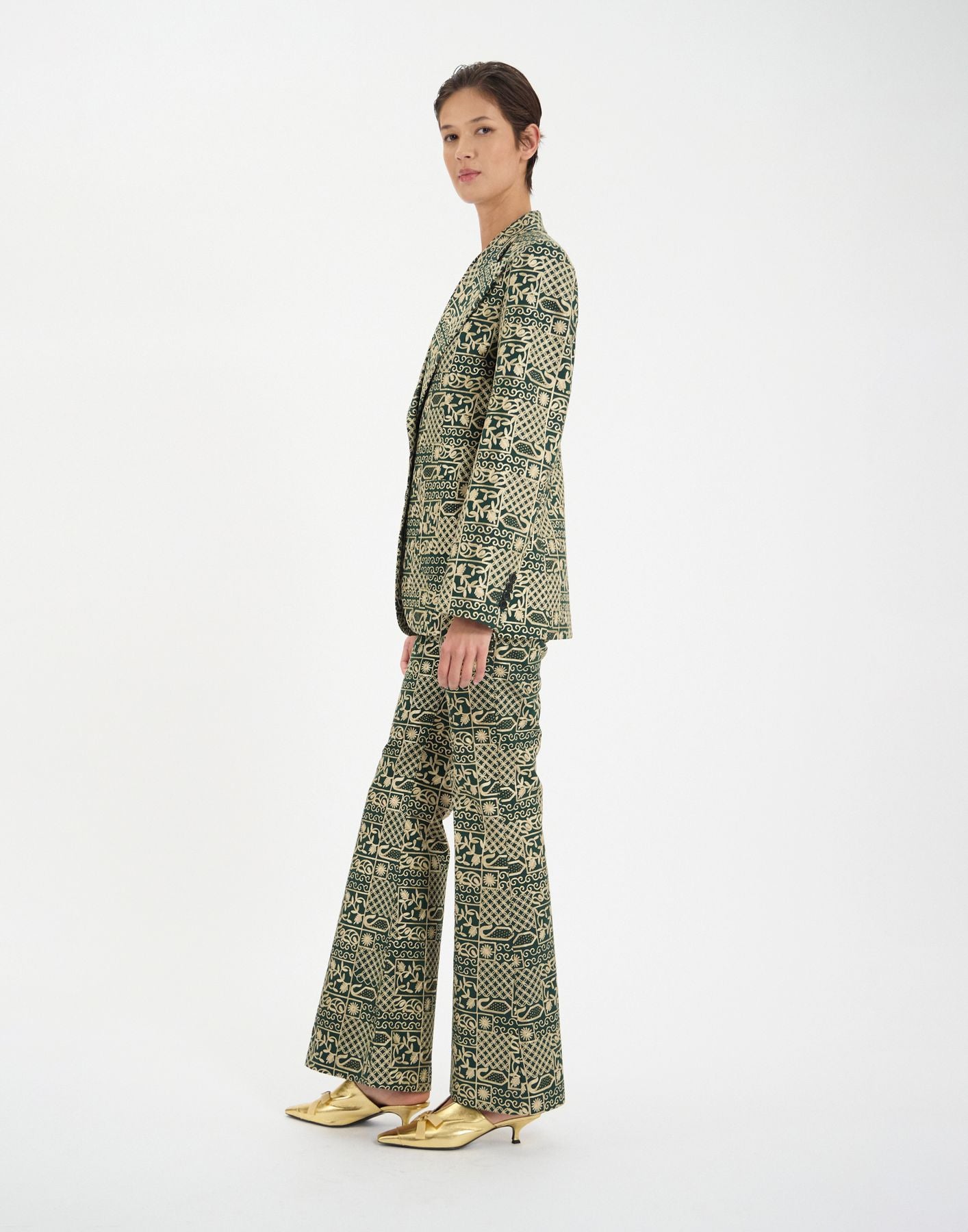 Green embroidered Thadée jacket
