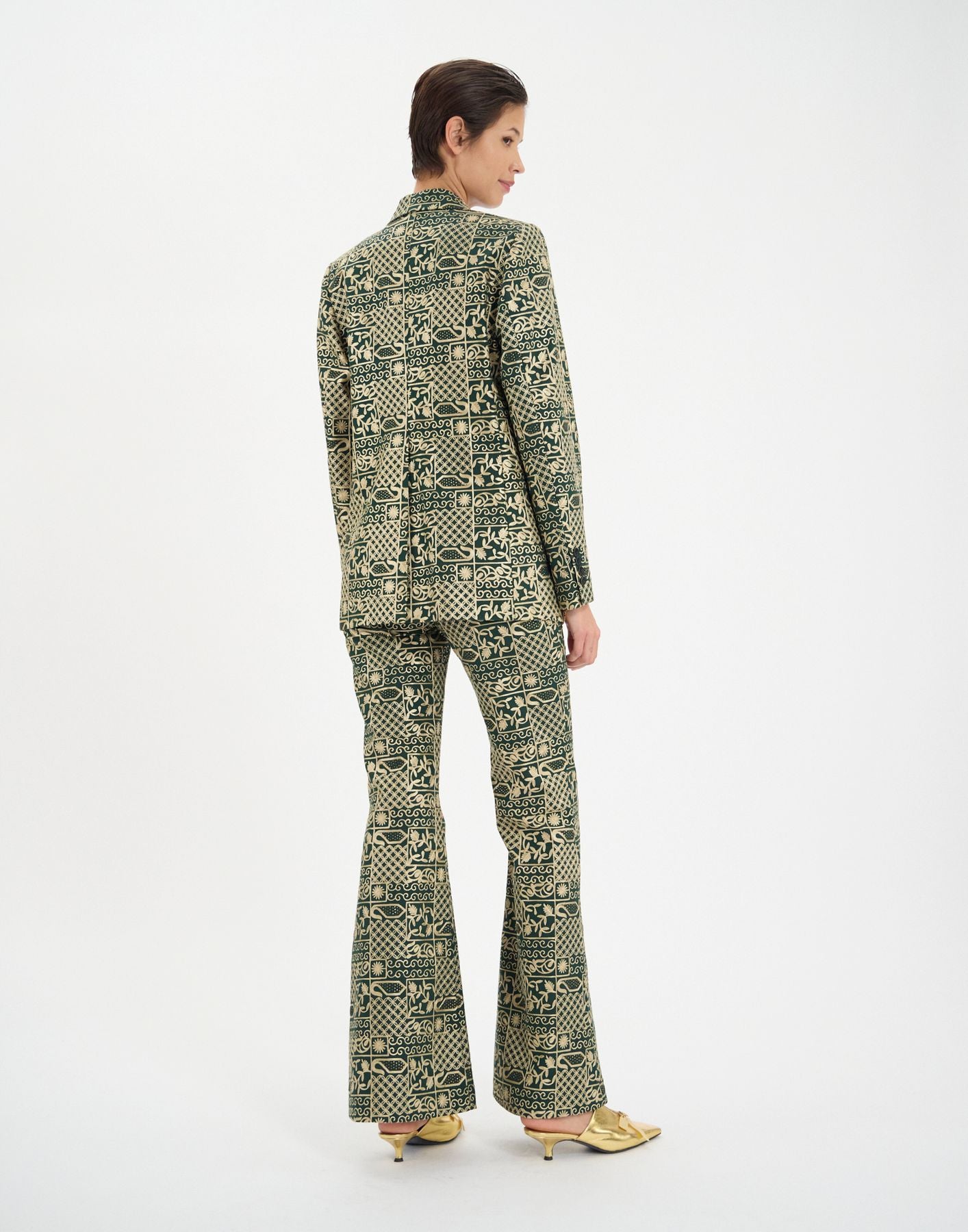 Green embroidered Thadée jacket