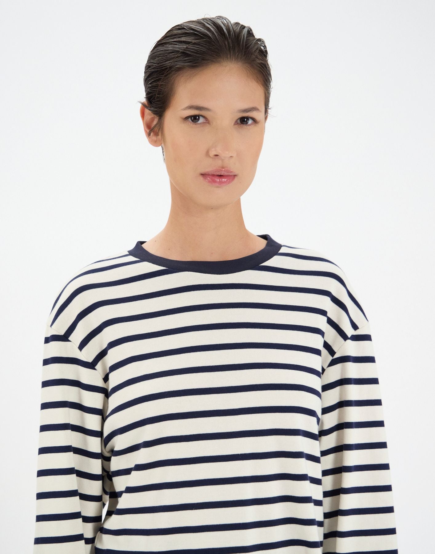 Pull Layann en coton marine