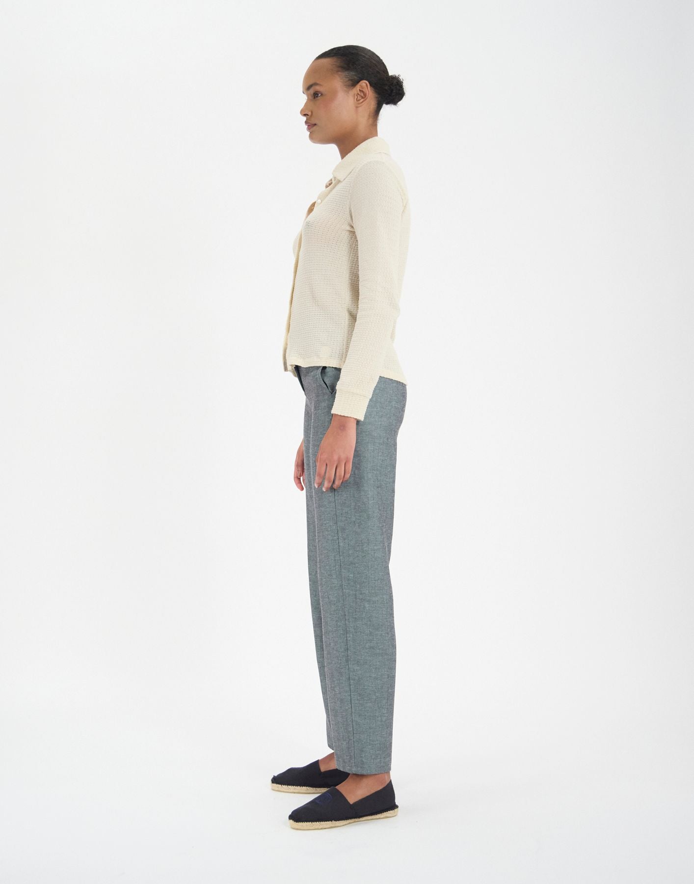 Cathy shirt in ivory white cotton