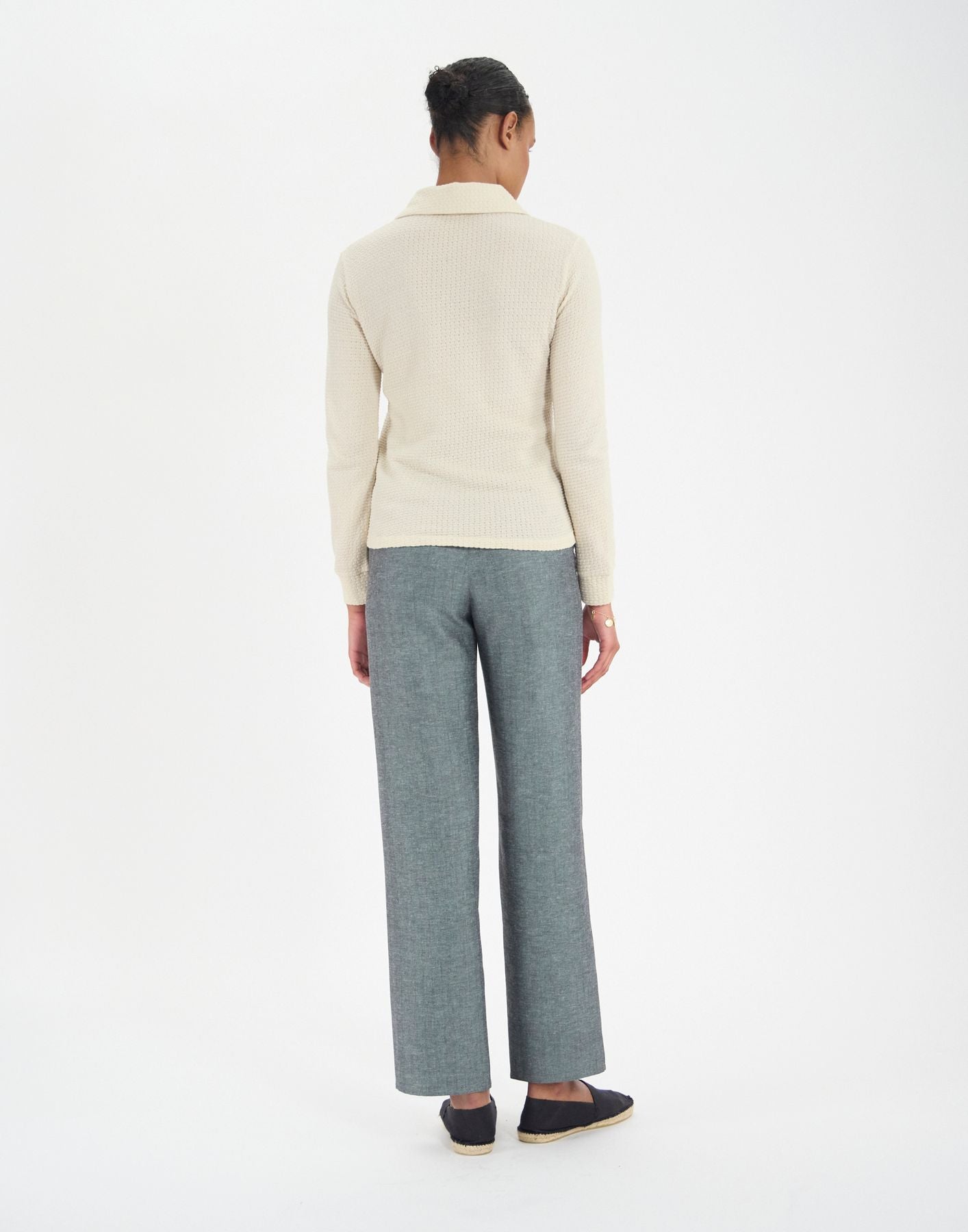 Cathy shirt in ivory white cotton