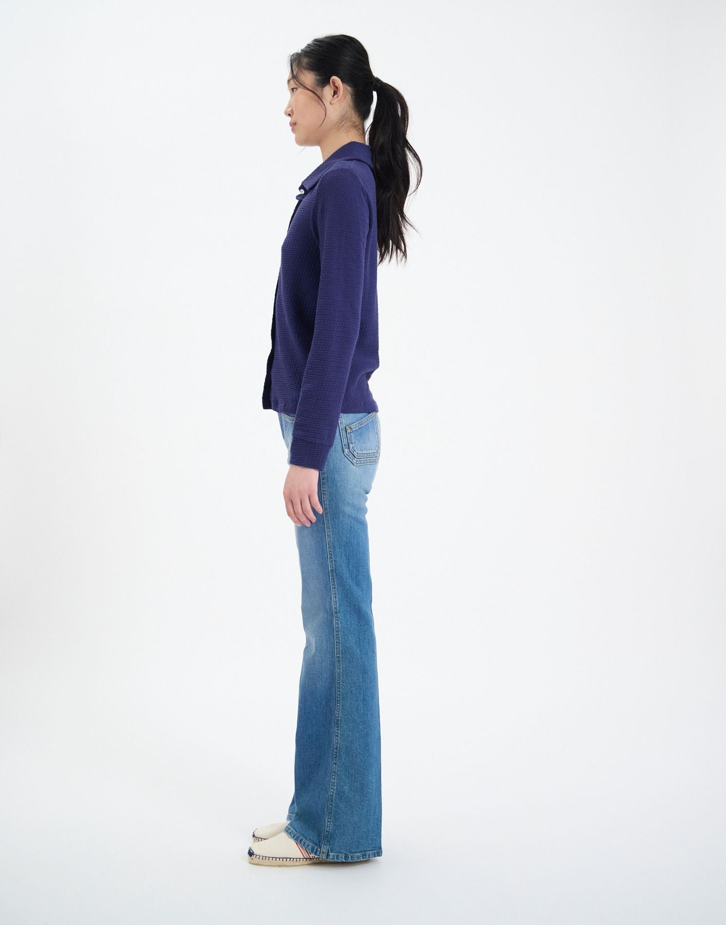 Camicia Cathy in cotone blu scuro