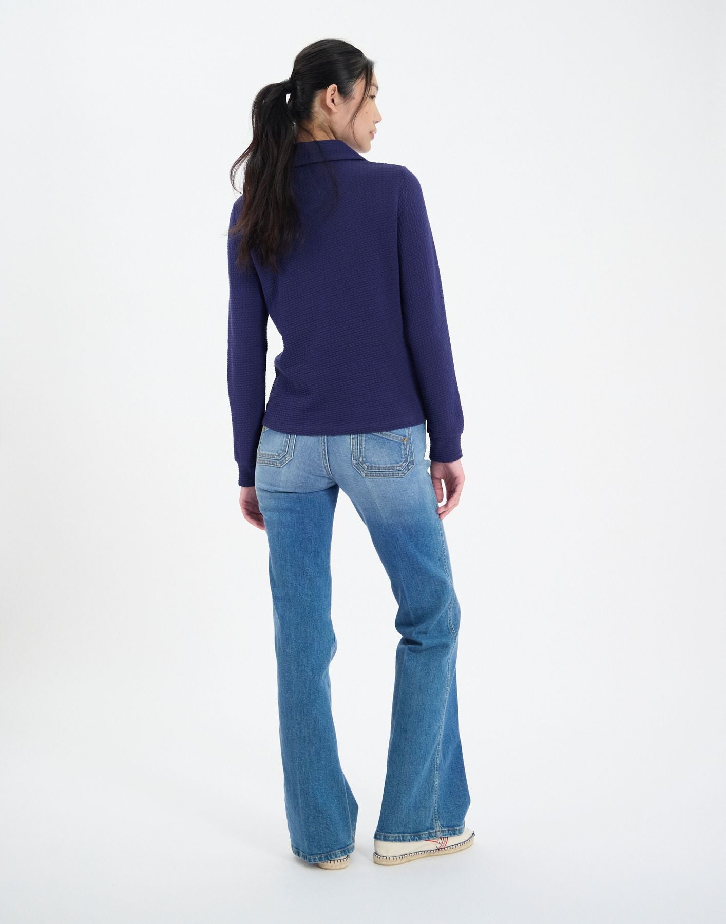 Camicia Cathy in cotone blu scuro