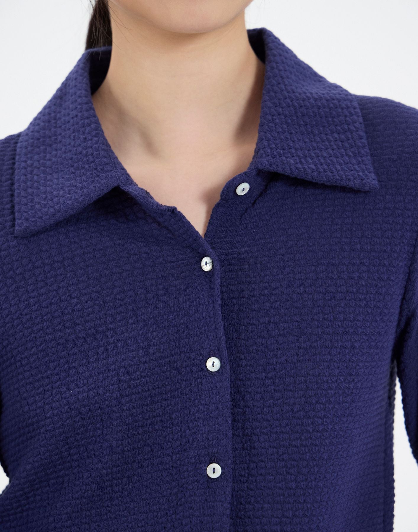 Camicia Cathy in cotone blu scuro