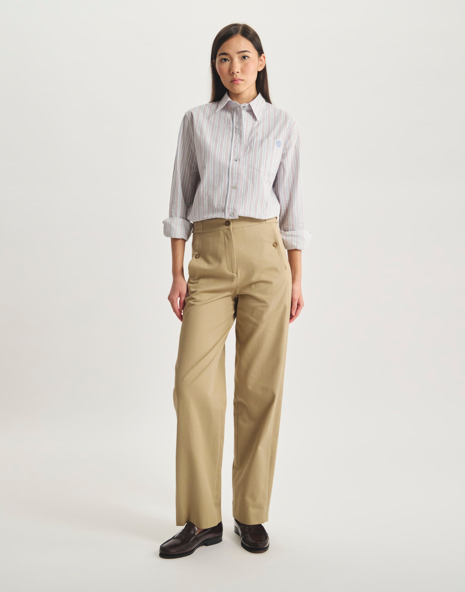 Pantalon à pinces Piotr en coton bio
