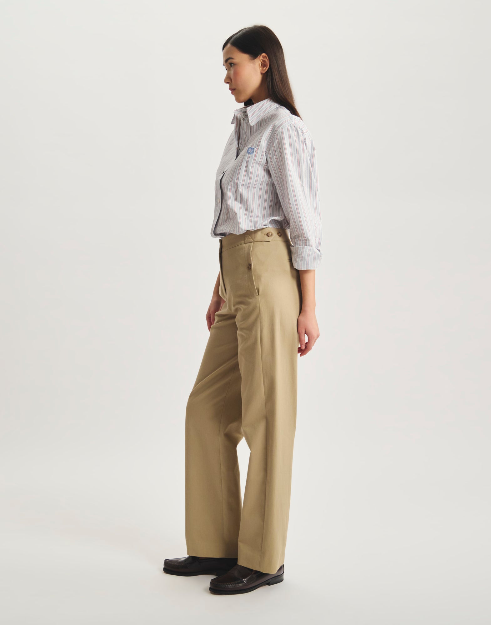 Pantalon à pinces Piotr en coton bio
