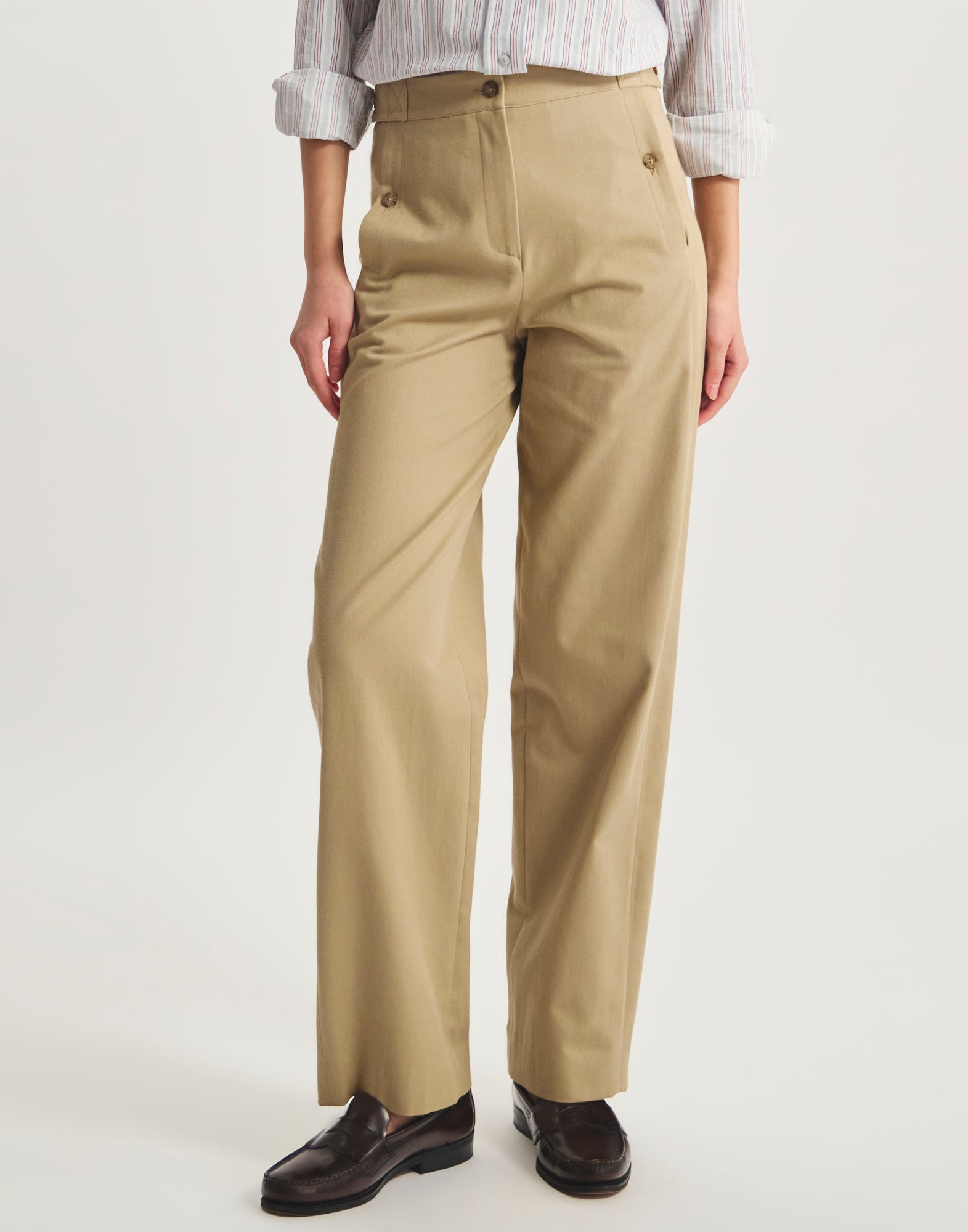 Pantalon à pinces Piotr en coton bio