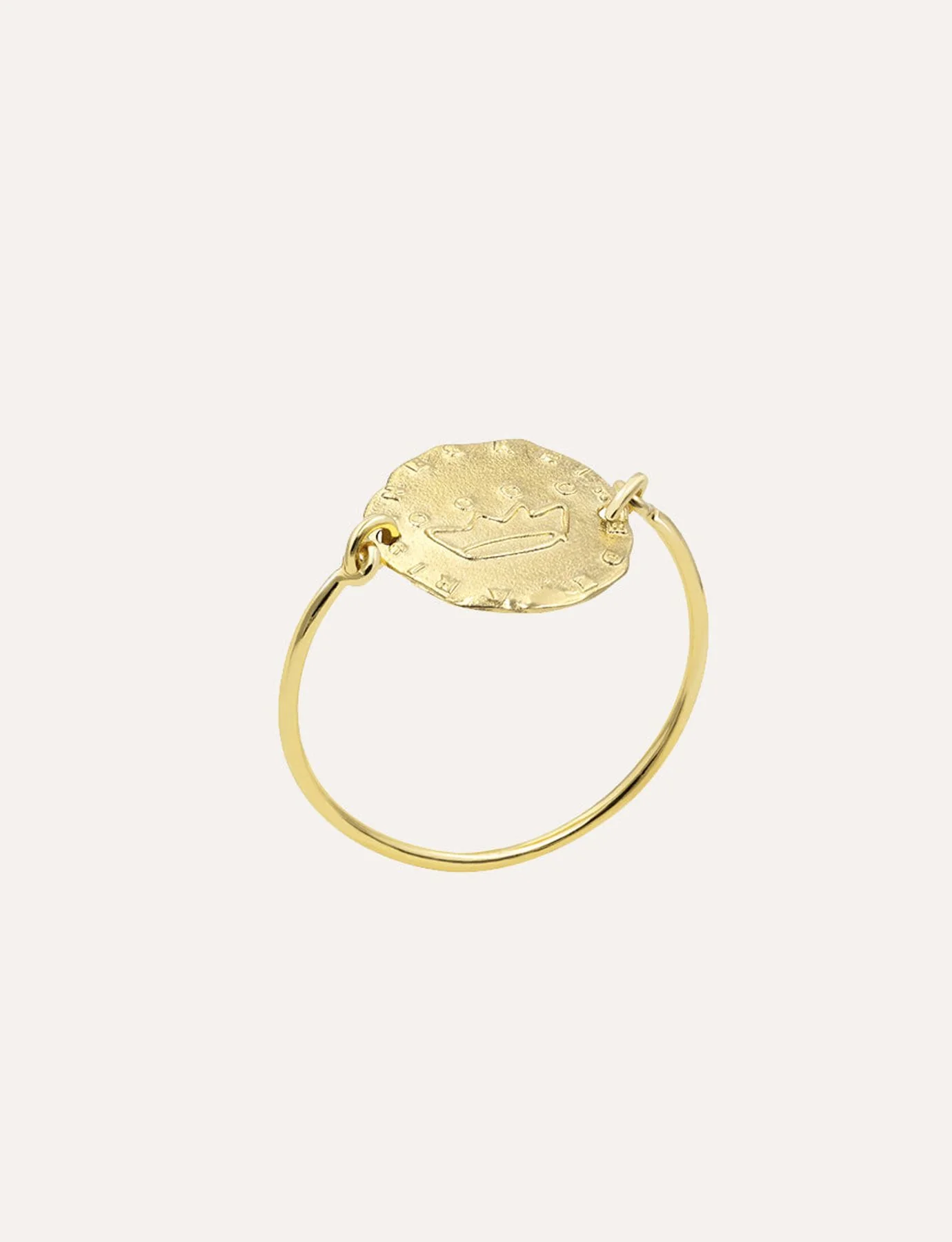anello-lutece-motivo-corona-piastra d'oro