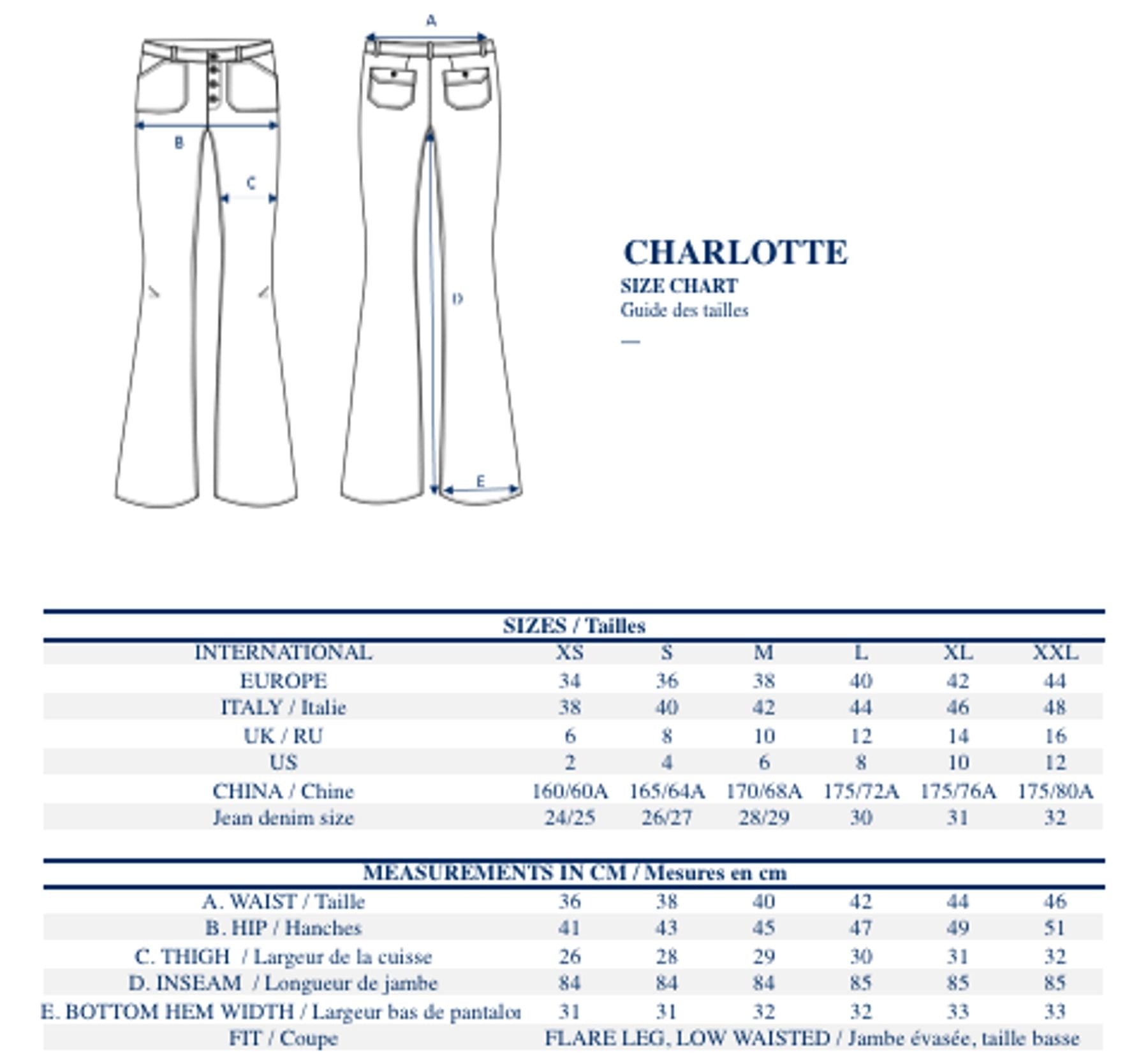Pantaloni a righe Charlotte