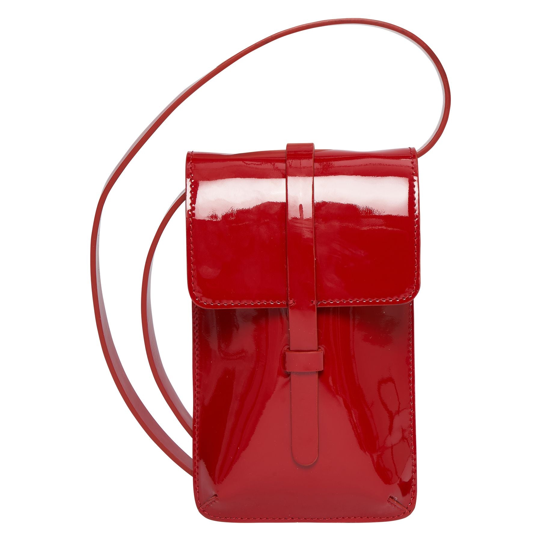 borsa per smartphone-rosso-vetro-pelle