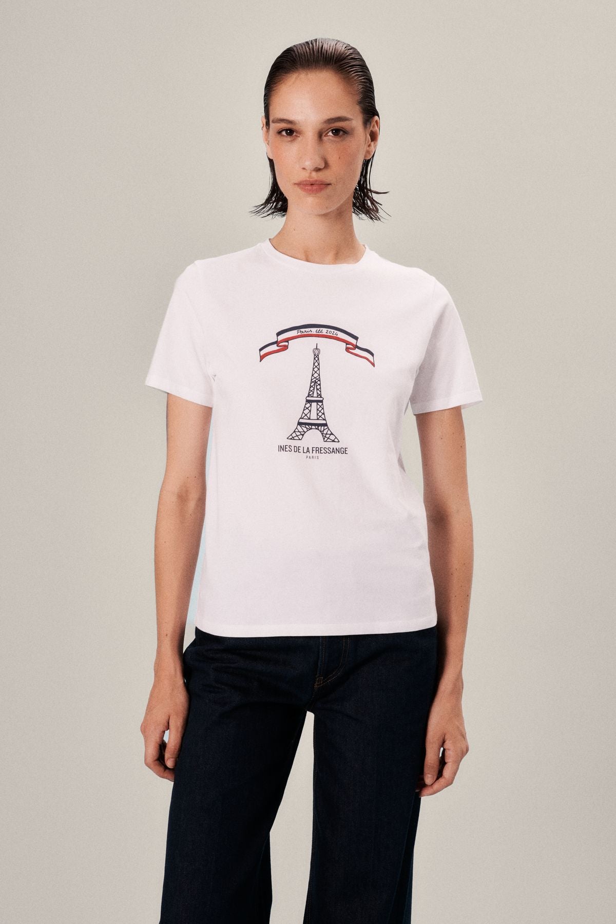 T-shirt in edizione limitata, estate 2024 a Parigi, design "Torre Eiffel".