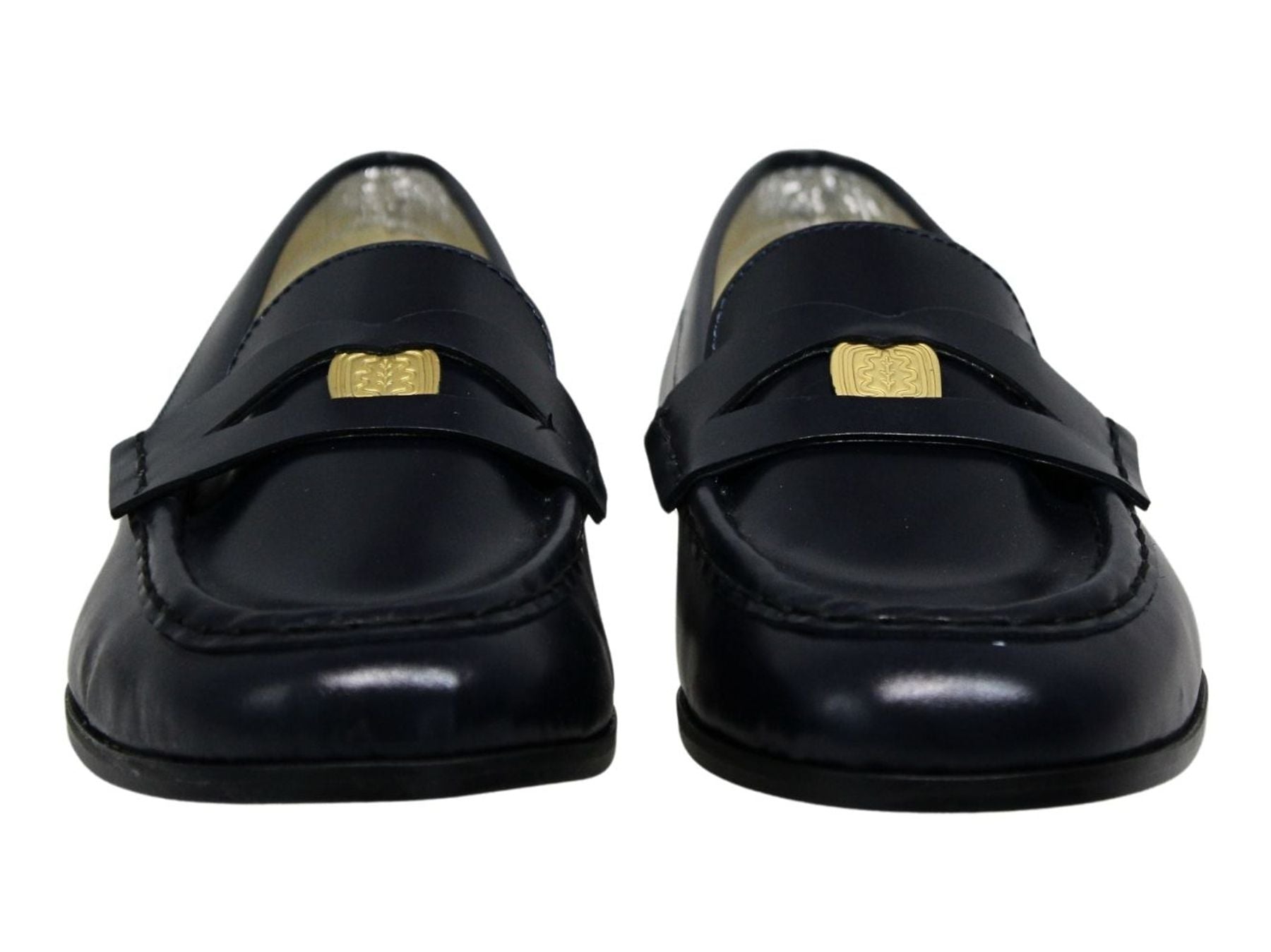 Elvire loafer in smooth midnight blue leather