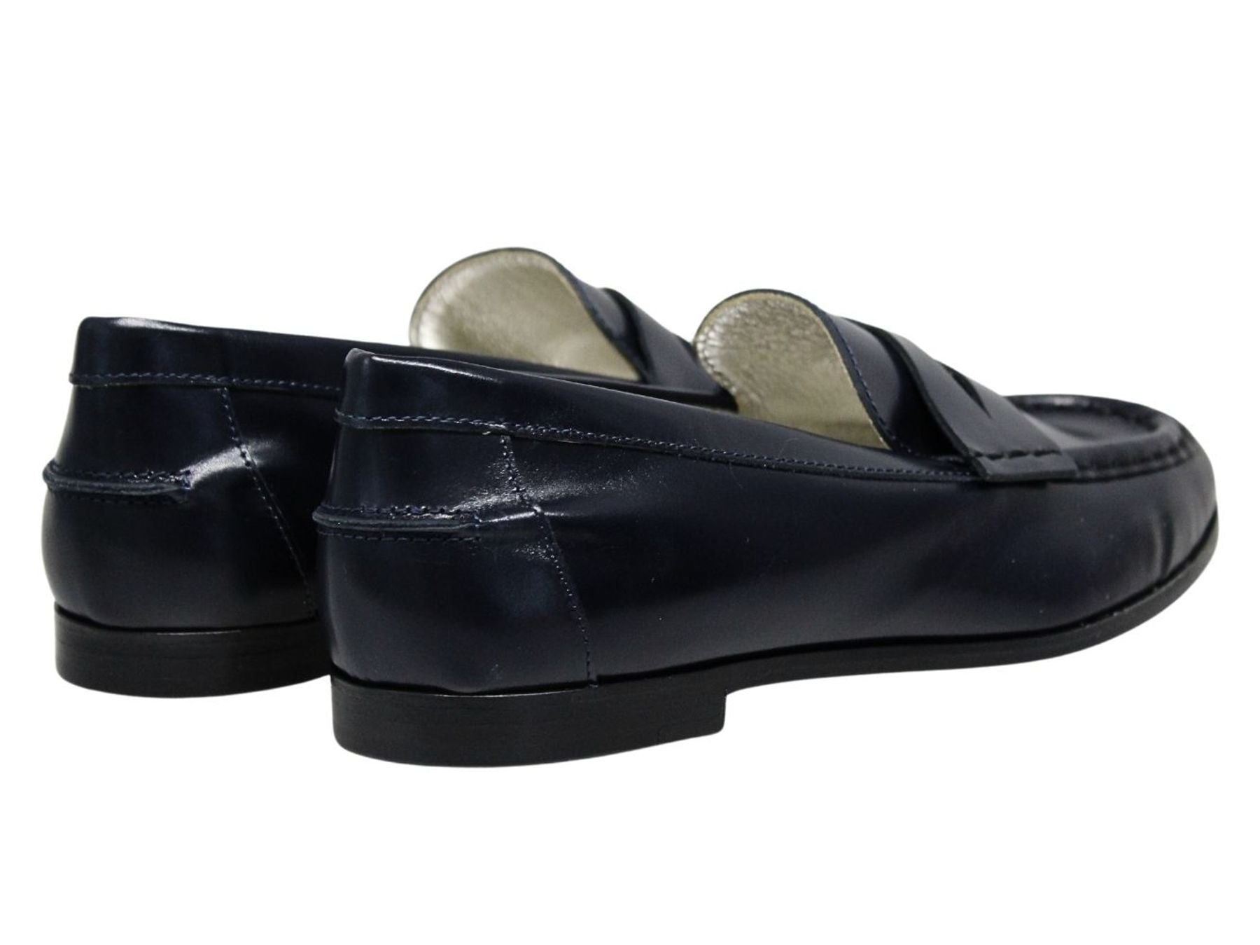 Elvire loafer in smooth midnight blue leather