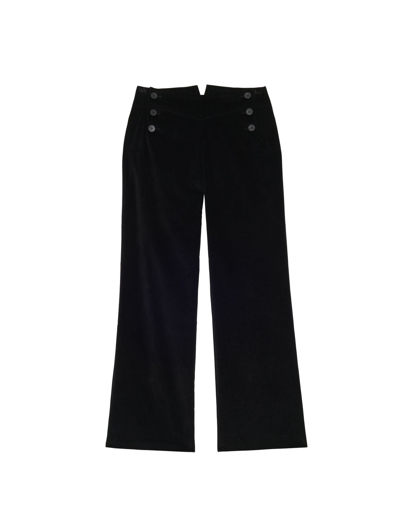 Pantaloni Gabriel in velluto nero liscio