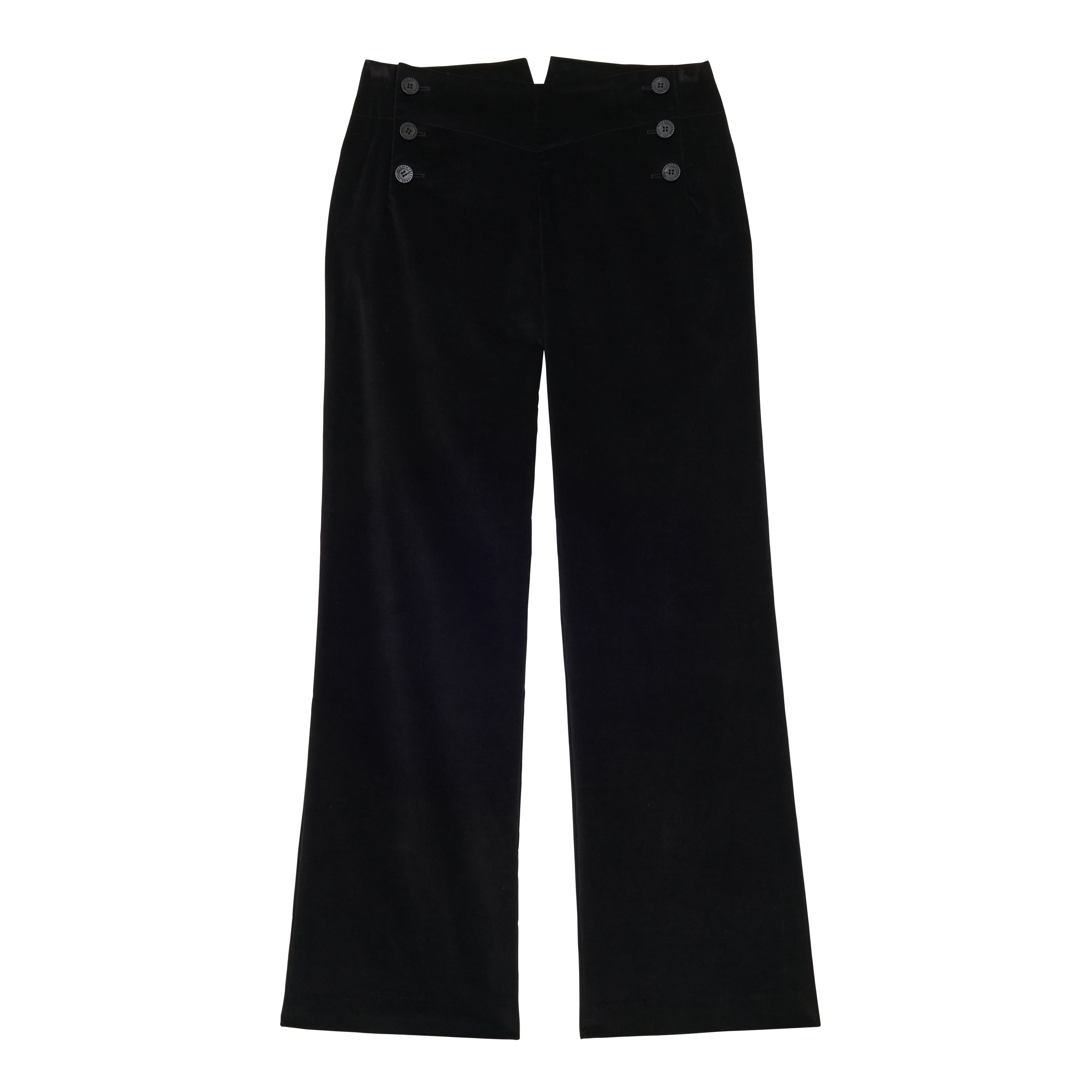 Pantaloni Gabriel in velluto nero liscio